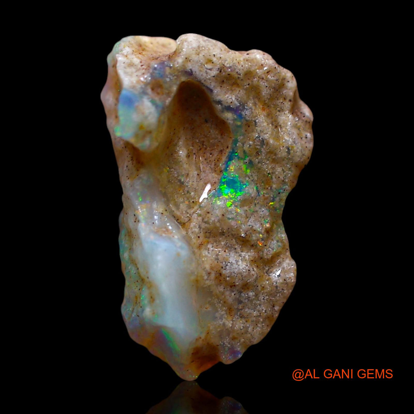 Natural Untreated Fire Opal Loose Gemstone Fancy Rough From Australia 3.00 Cts 16x9x5 mm RE-954