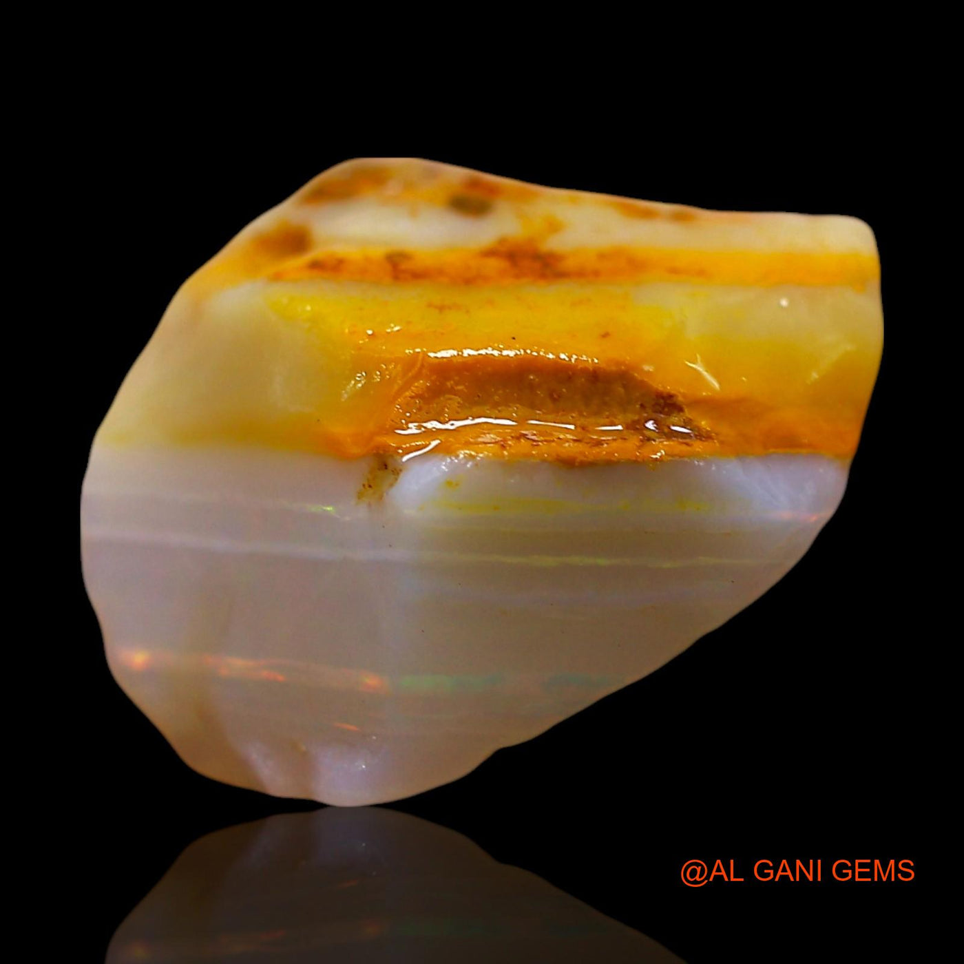 9.00 Cts Natural Australian Fire Opal Loose Gemstone Fancy Rough 16x10x10 mm RE-95