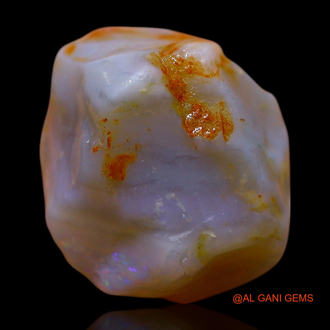 Natural Fire Opal Gemstone 8.00 Cts Loose Fancy Rough From Australia 12x11x10 mm RE-967
