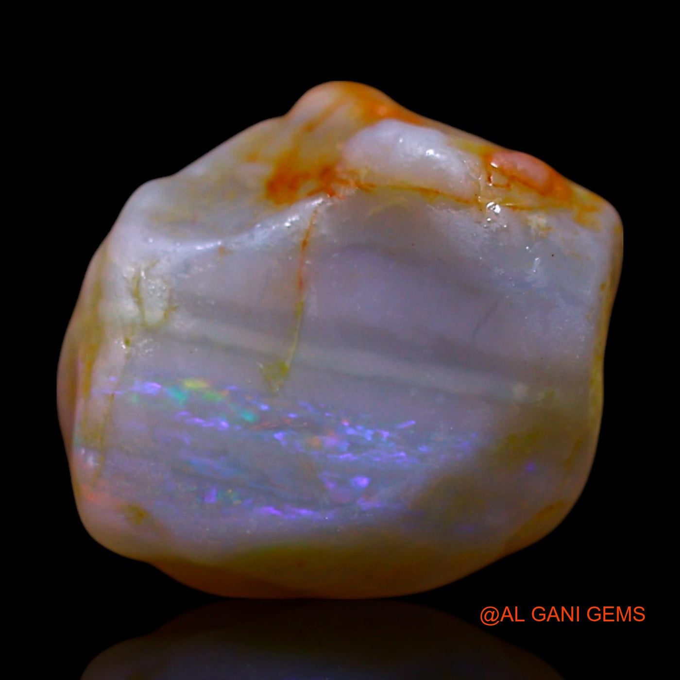Natural Fire Opal Gemstone 8.00 Cts Loose Fancy Rough From Australia 12x11x10 mm RE-967