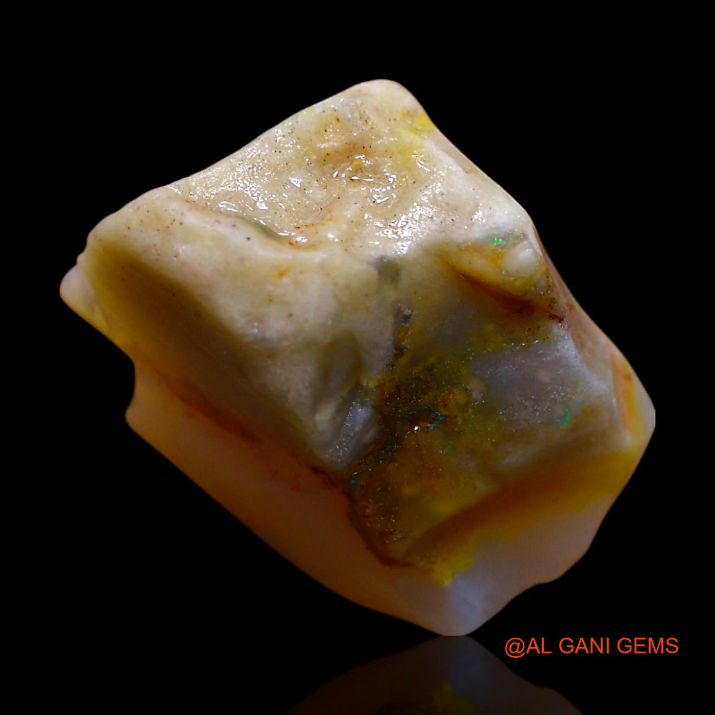 Natural Untreated Fire Opal Loose Gemstone Fancy Rough From Australia 6.00 Cts 12x10x9 mm RE-968