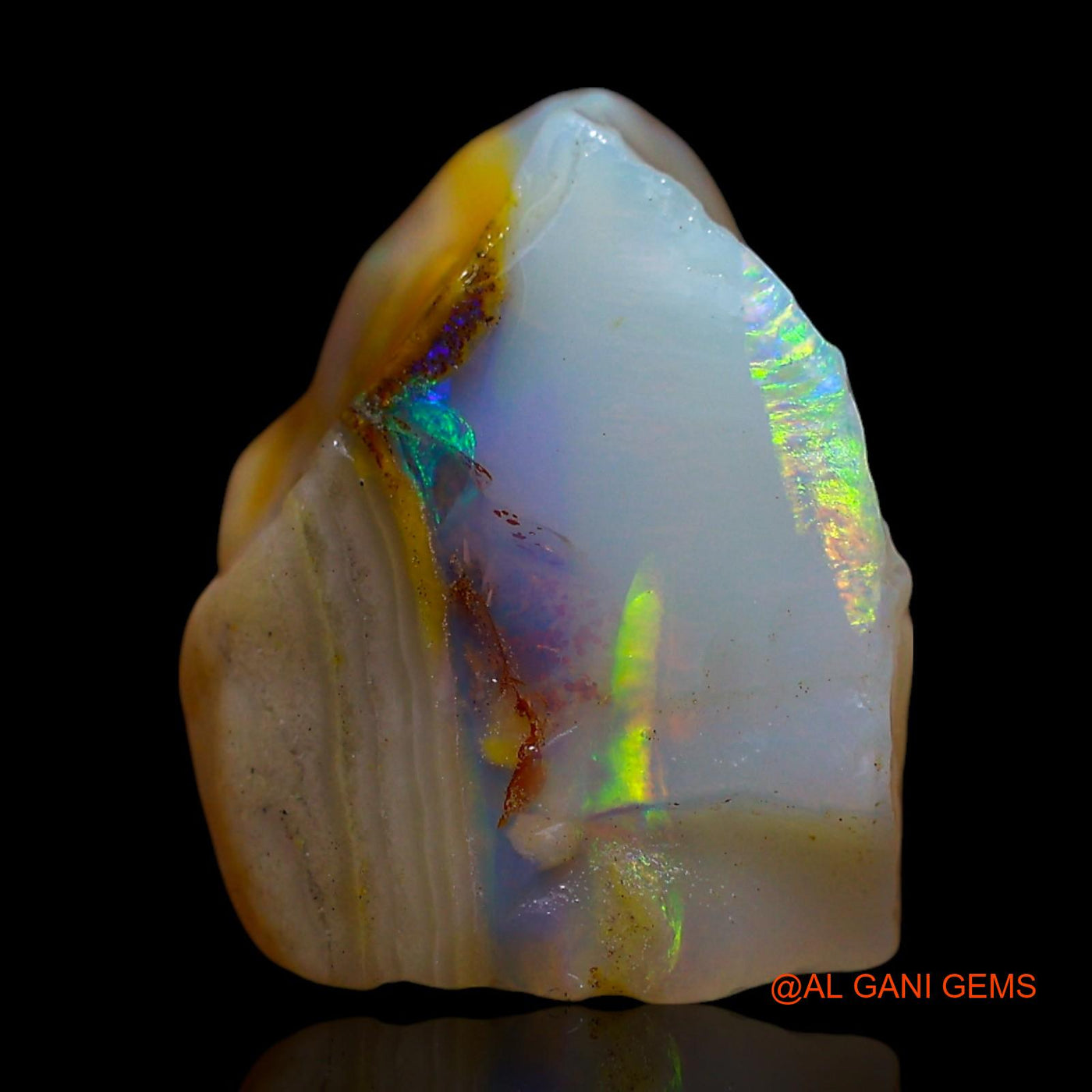 Natural Untreated Fire Opal Loose Gemstone Fancy Rough From Australia 6.00 Cts 12x10x9 mm RE-968