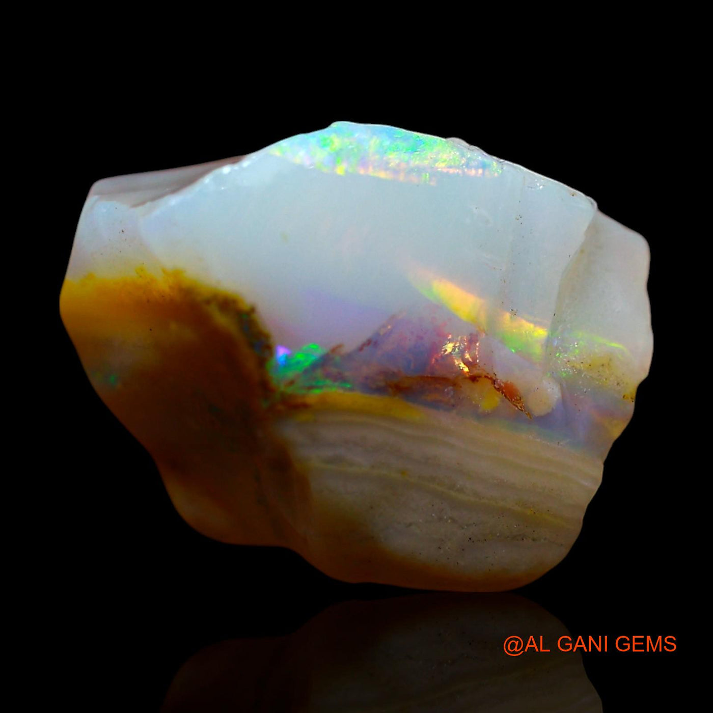 Natural Untreated Fire Opal Loose Gemstone Fancy Rough From Australia 6.00 Cts 12x10x9 mm RE-968