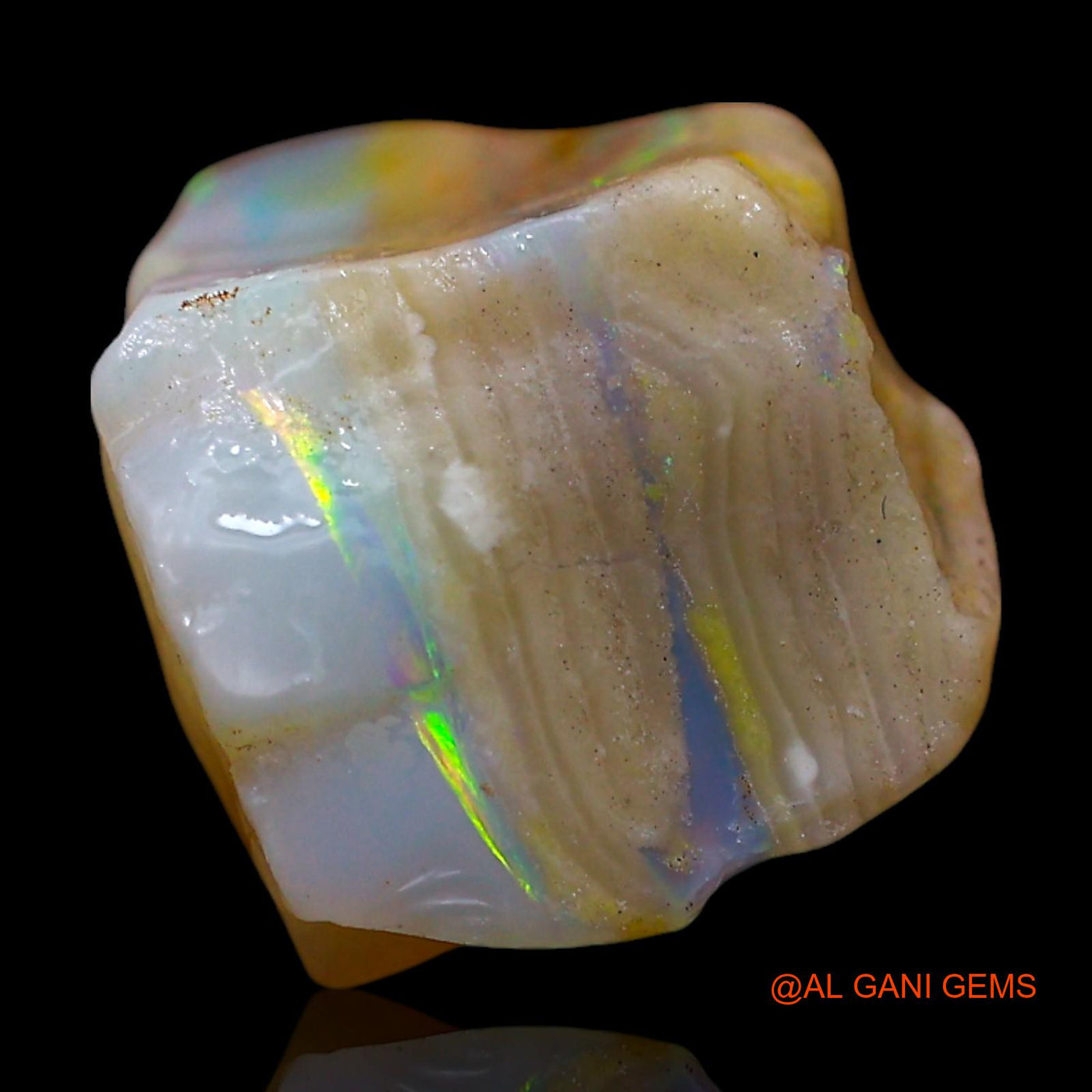 Natural Untreated Fire Opal Loose Gemstone Fancy Rough From Australia 6.00 Cts 12x10x9 mm RE-968