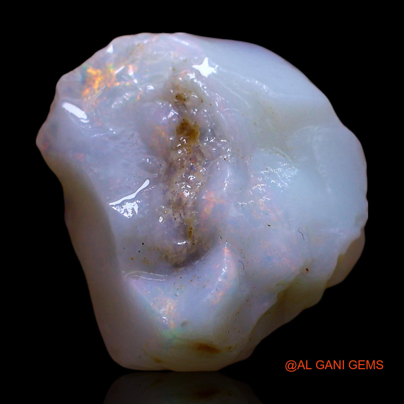 Natural Untreated Fire Opal Loose Gemstone Fancy Rough From Australia 5.00 Cts 13x10x7 mm RE-973