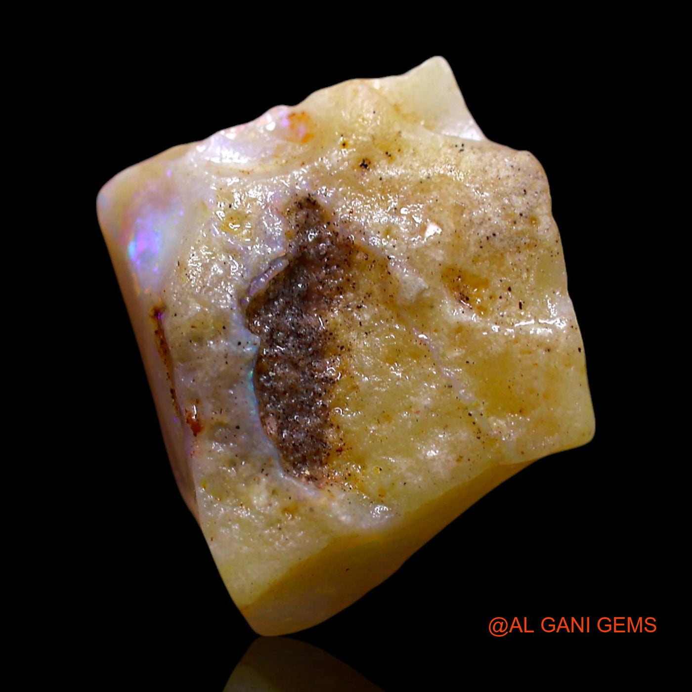 Natural Fire Opal Gemstone 4.00 Cts Loose Fancy Rough From Australia 12x9x5 mm RE-978
