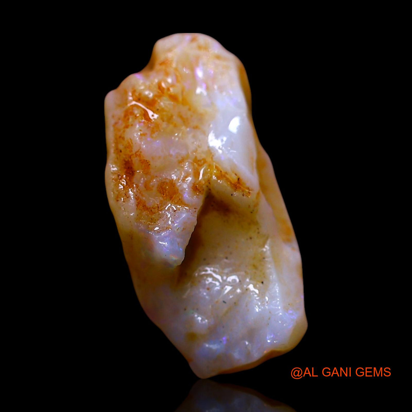 Natural Untreated Fire Opal Loose Gemstone Fancy Rough From Australia 4.00 Cts 14x9x7 mm RF-115