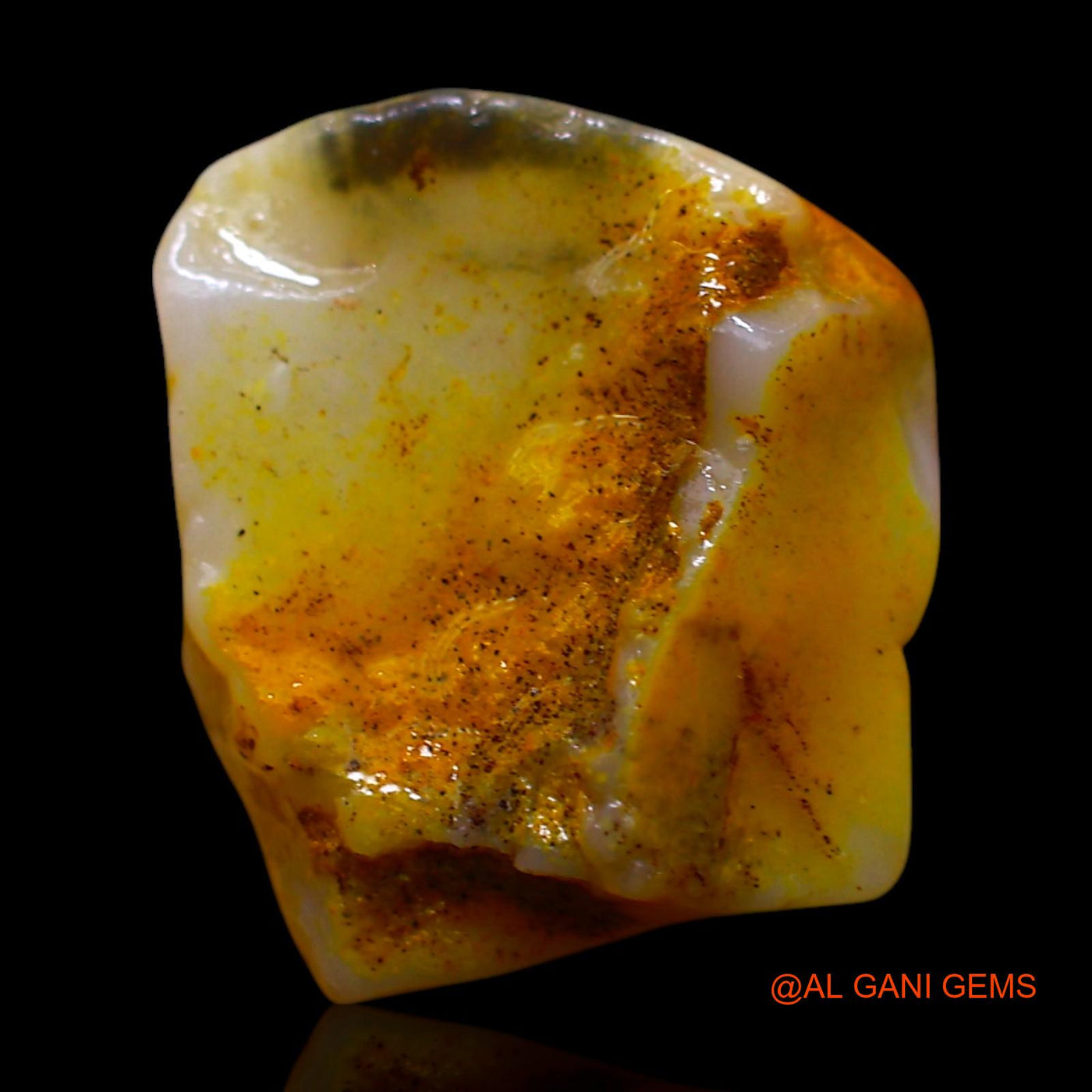 Natural Untreated Fire Opal Loose Gemstone Fancy Rough From Australia 4.00 Cts 13x11x4 mm RF-117
