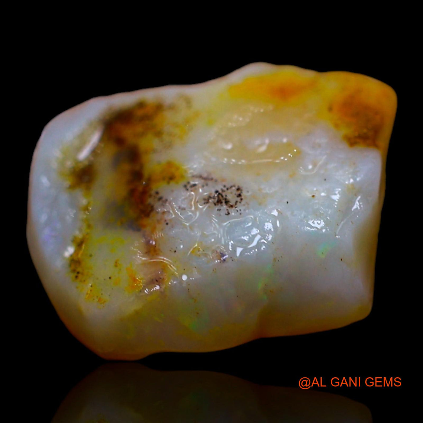 Natural Untreated Fire Opal Loose Gemstone Fancy Rough From Australia 4.00 Cts 13x11x4 mm RF-117