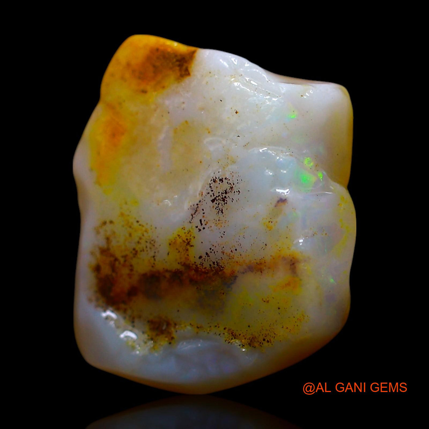 Natural Untreated Fire Opal Loose Gemstone Fancy Rough From Australia 4.00 Cts 13x11x4 mm RF-117