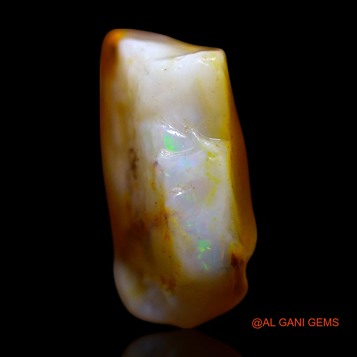 Natural Untreated Fire Opal Loose Gemstone Fancy Rough From Australia 4.00 Cts 13x11x4 mm RF-117