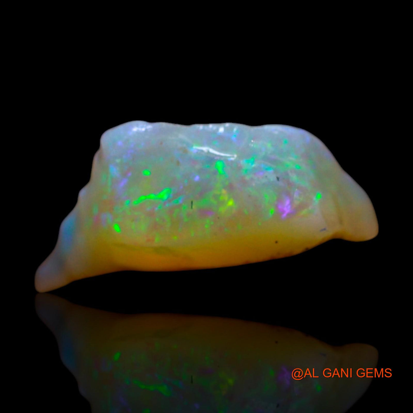 Natural Fire Opal Gemstone 3.00 Cts Loose Fancy Rough From Australia 14x11x3 mm RF-145