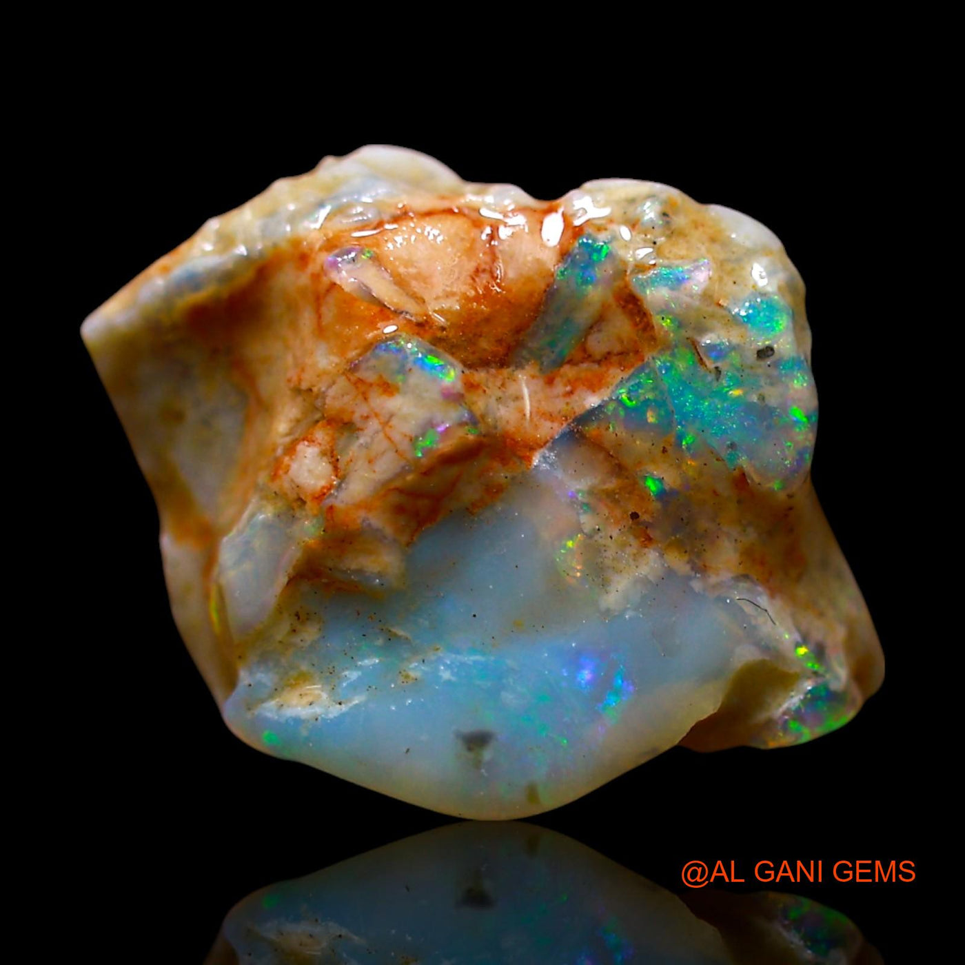Natural Untreated Fire Opal Loose Gemstone Fancy Rough From Australia 4.00 Cts 12x10x6 mm RF-151