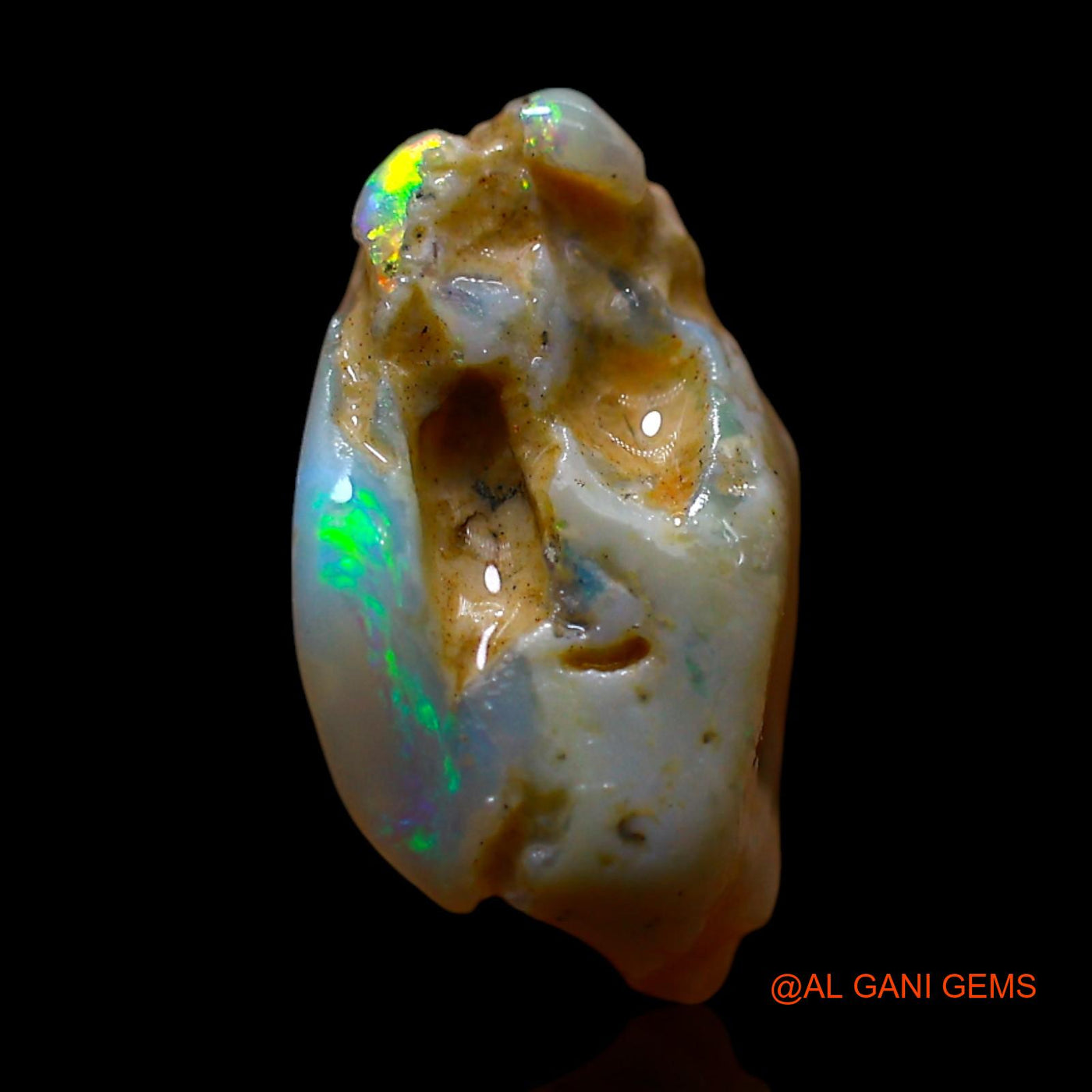 Natural Untreated Fire Opal Loose Gemstone Fancy Rough From Australia 4.00 Cts 12x10x6 mm RF-151