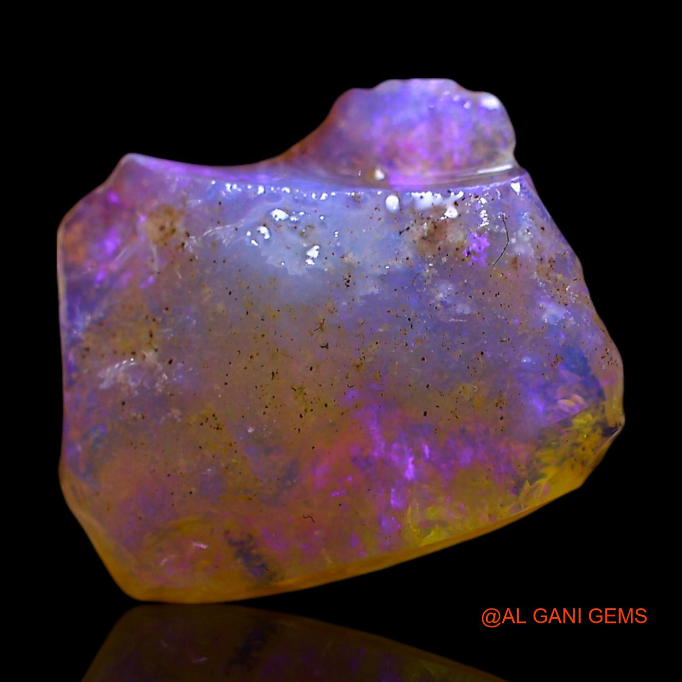 Natural Untreated Fire Opal Loose Gemstone Fancy Rough From Australia 2.00 Cts 12x10x4 mm RF-155
