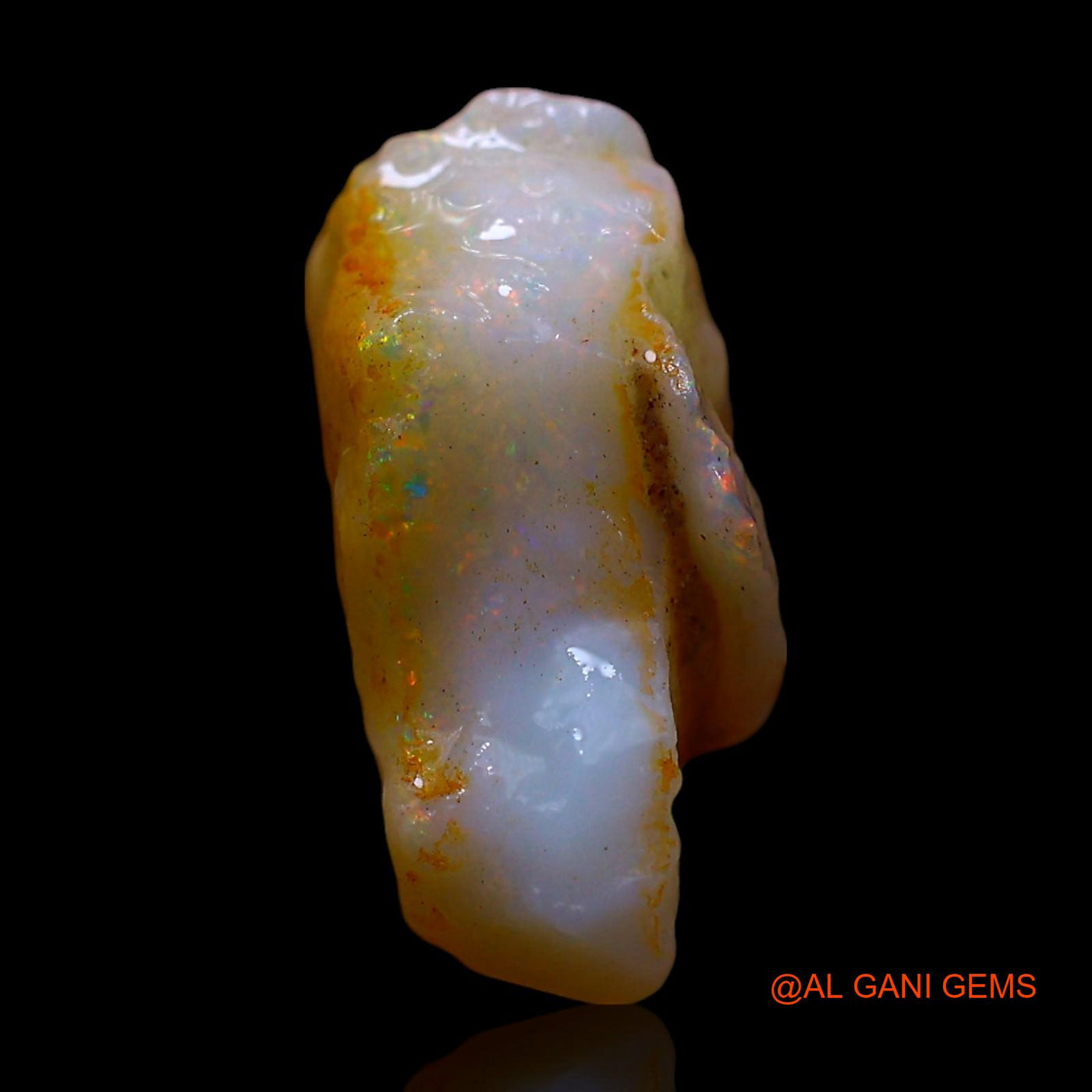 Natural Fire Opal Gemstone 4.00 Cts Loose Fancy Rough From Australia 13x9x6 mm RF-156