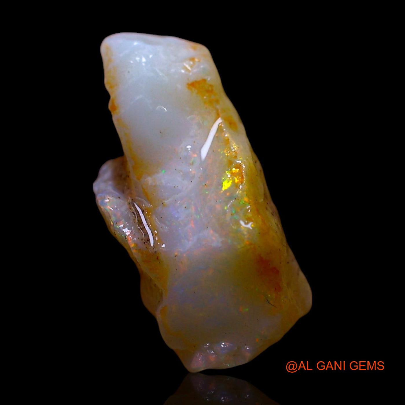 Natural Fire Opal Gemstone 4.00 Cts Loose Fancy Rough From Australia 13x9x6 mm RF-156