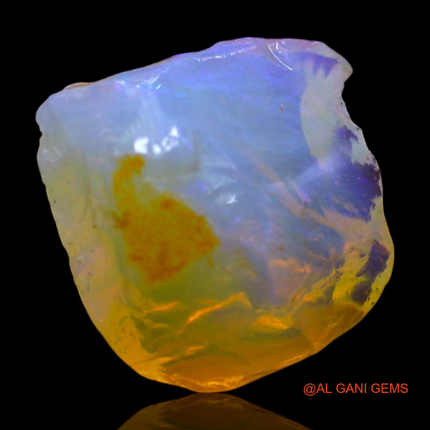 4.00 Cts Natural Australian Fire Opal Loose Gemstone Fancy Rough 11x11x6 mm RF-158