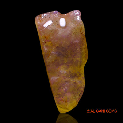 Natural Untreated Fire Opal Loose Gemstone Fancy Rough From Australia 2.00 Cts 15x6x4 mm RF-159