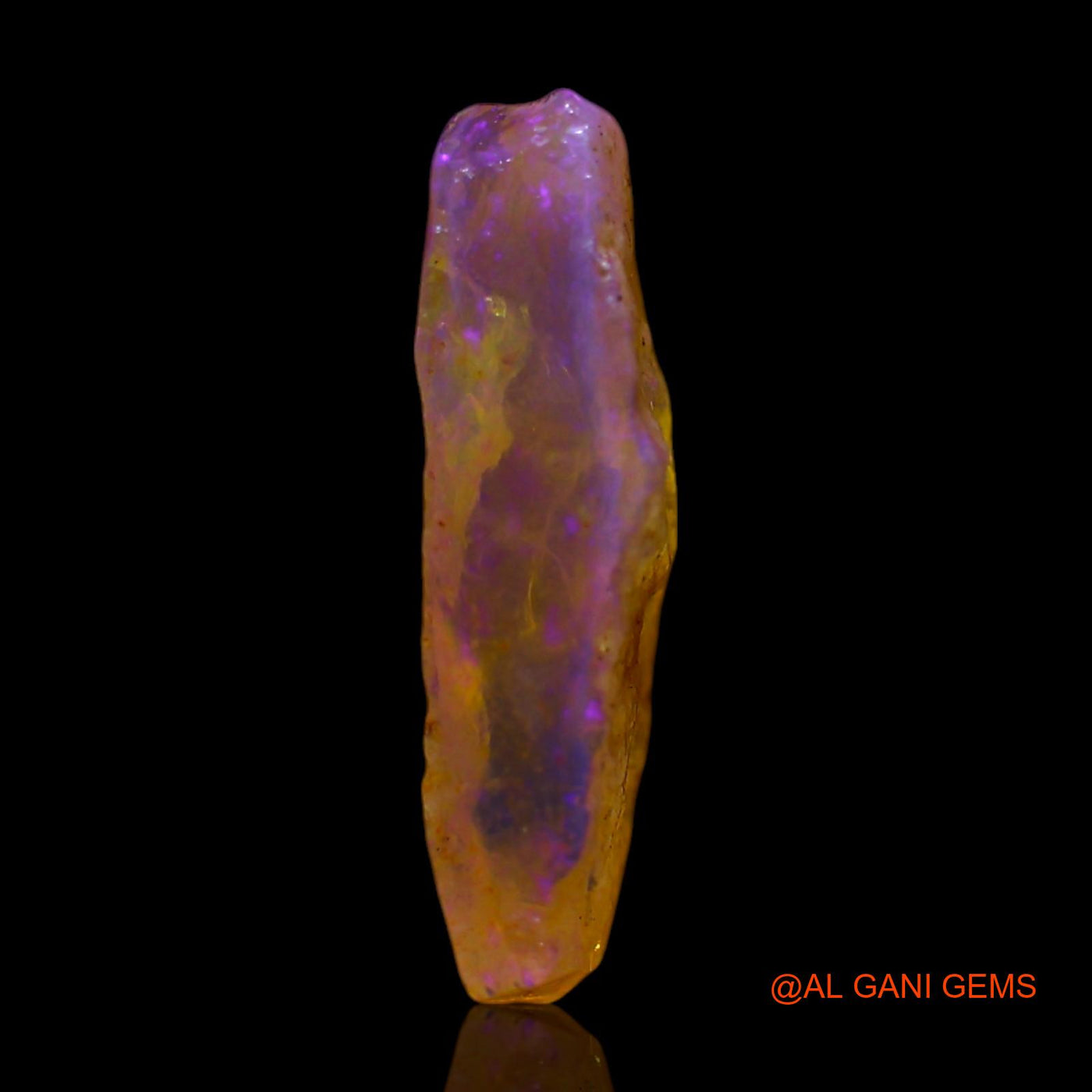 Natural Untreated Fire Opal Loose Gemstone Fancy Rough From Australia 2.00 Cts 15x6x4 mm RF-159