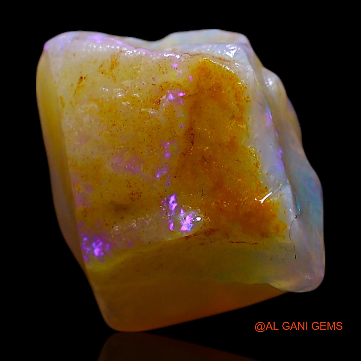 Natural Untreated Fire Opal Loose Gemstone Fancy Rough From Australia 4.00 Cts 9x8x6 mm RF-160