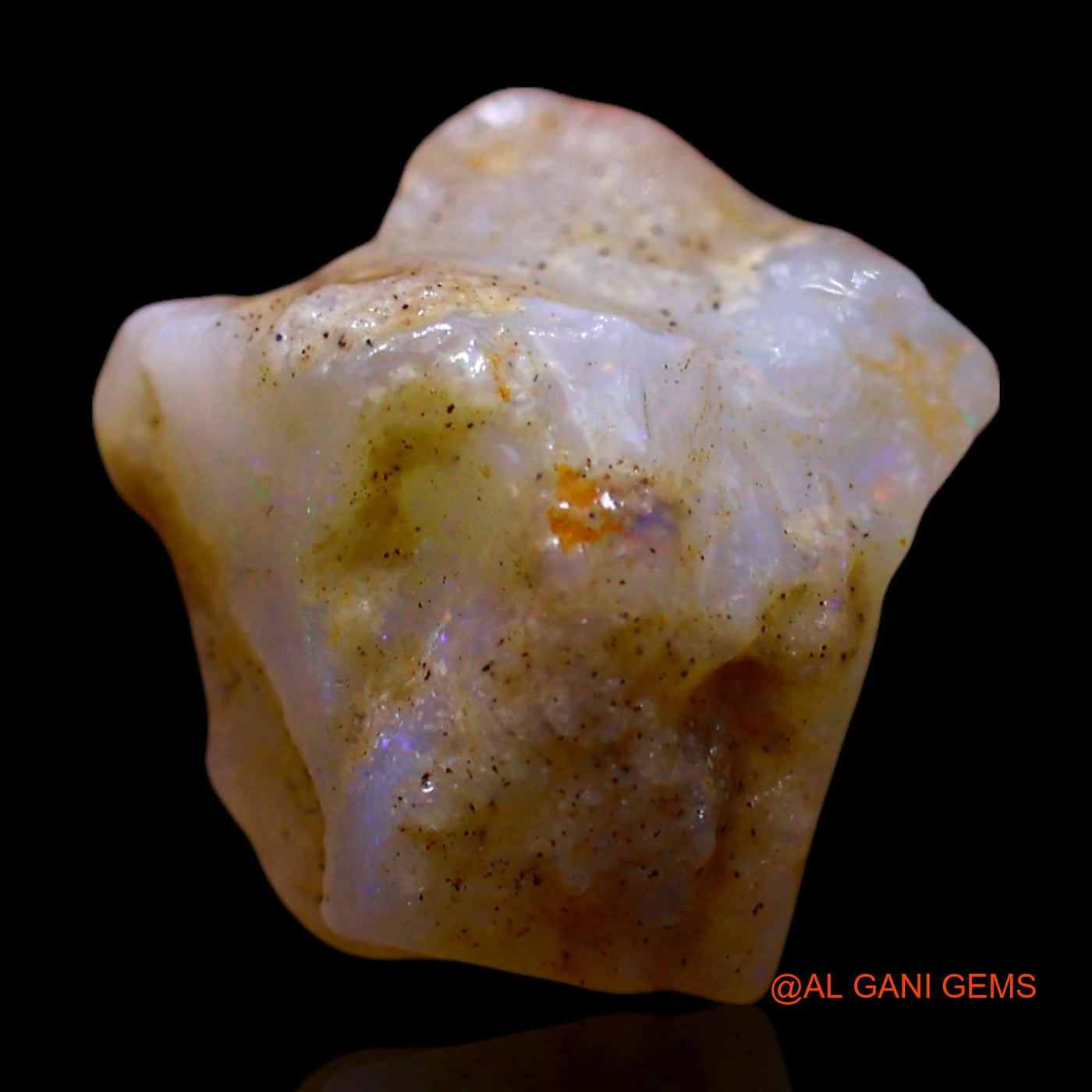 4.00 Cts Natural Australian Fire Opal Loose Gemstone Fancy Rough 10x10x9 mm RF-175