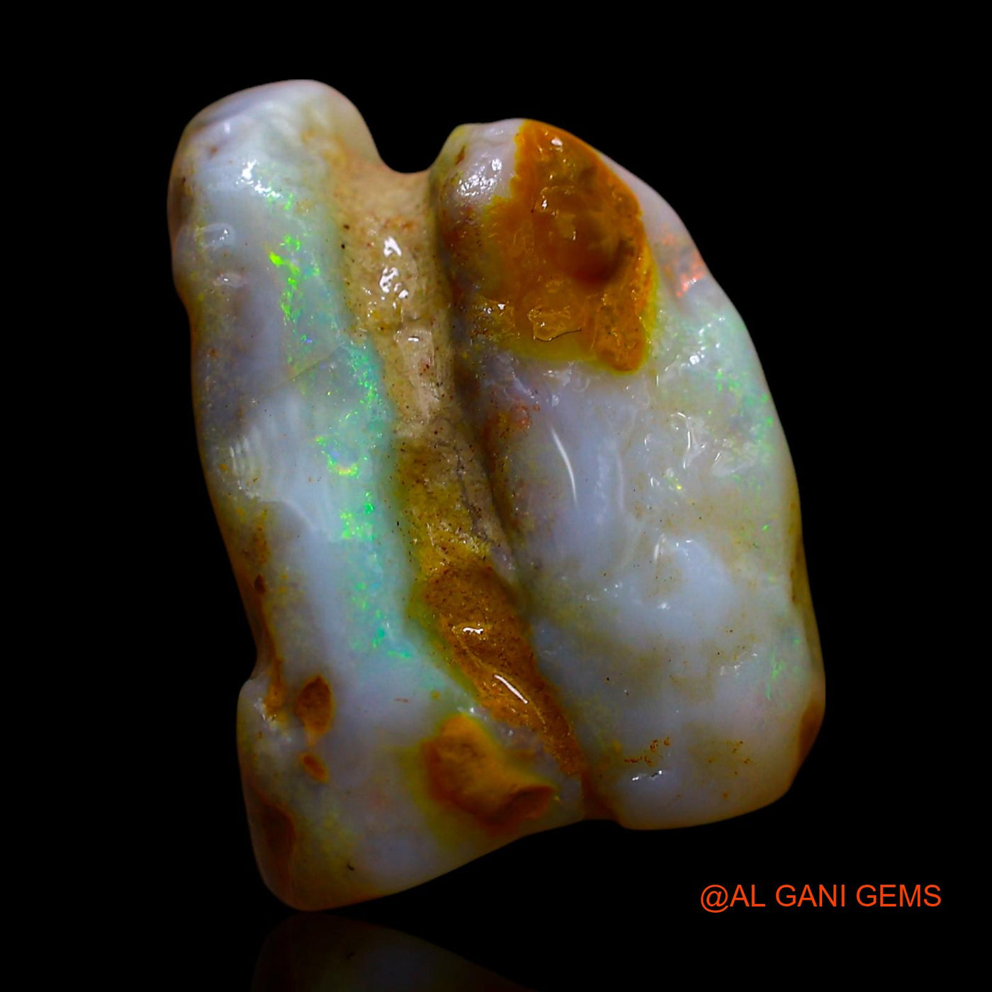 Natural Untreated Fire Opal Loose Gemstone Fancy Rough From Australia 9.00 Cts 16x11x11 mm RF-17
