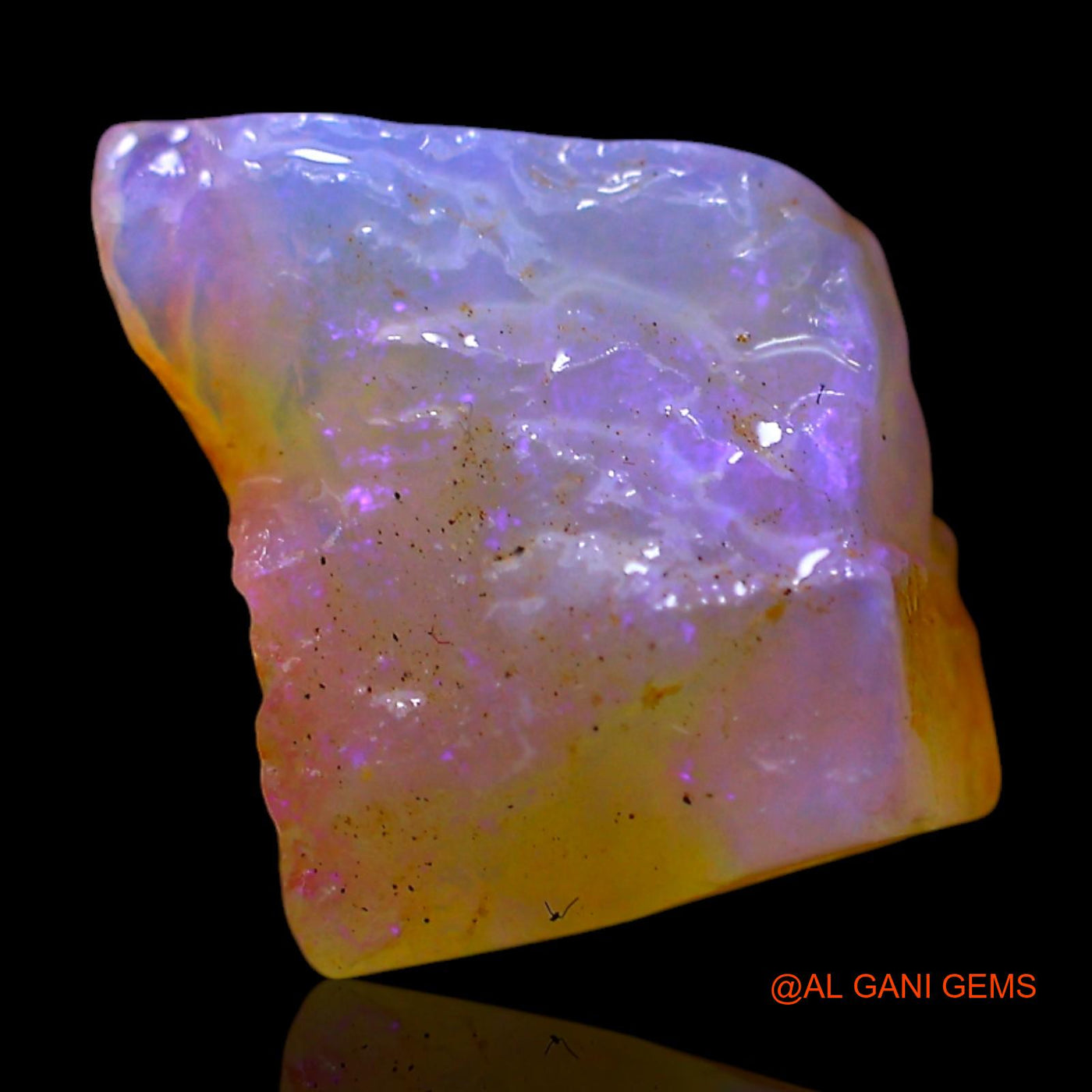 Natural Untreated Fire Opal Loose Gemstone Fancy Rough From Australia 2.00 Cts 9x7x5 mm RF-188