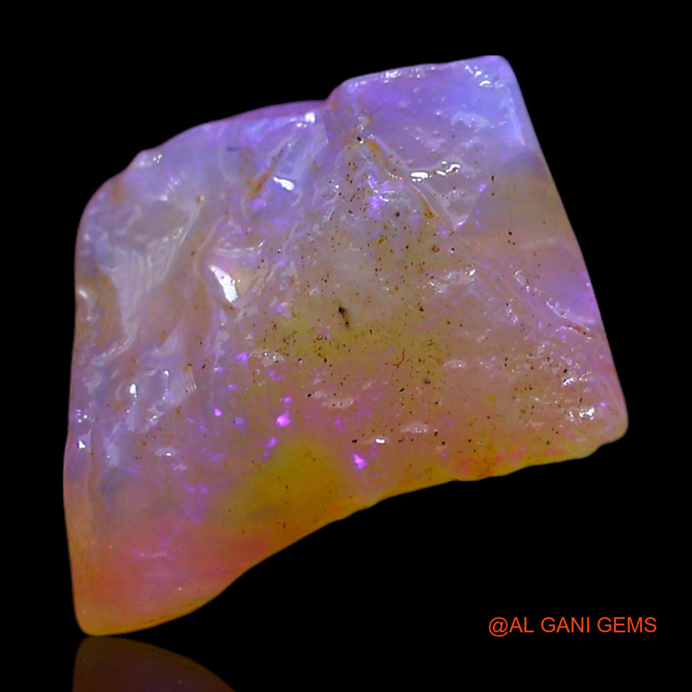 Natural Untreated Fire Opal Loose Gemstone Fancy Rough From Australia 2.00 Cts 9x7x5 mm RF-188