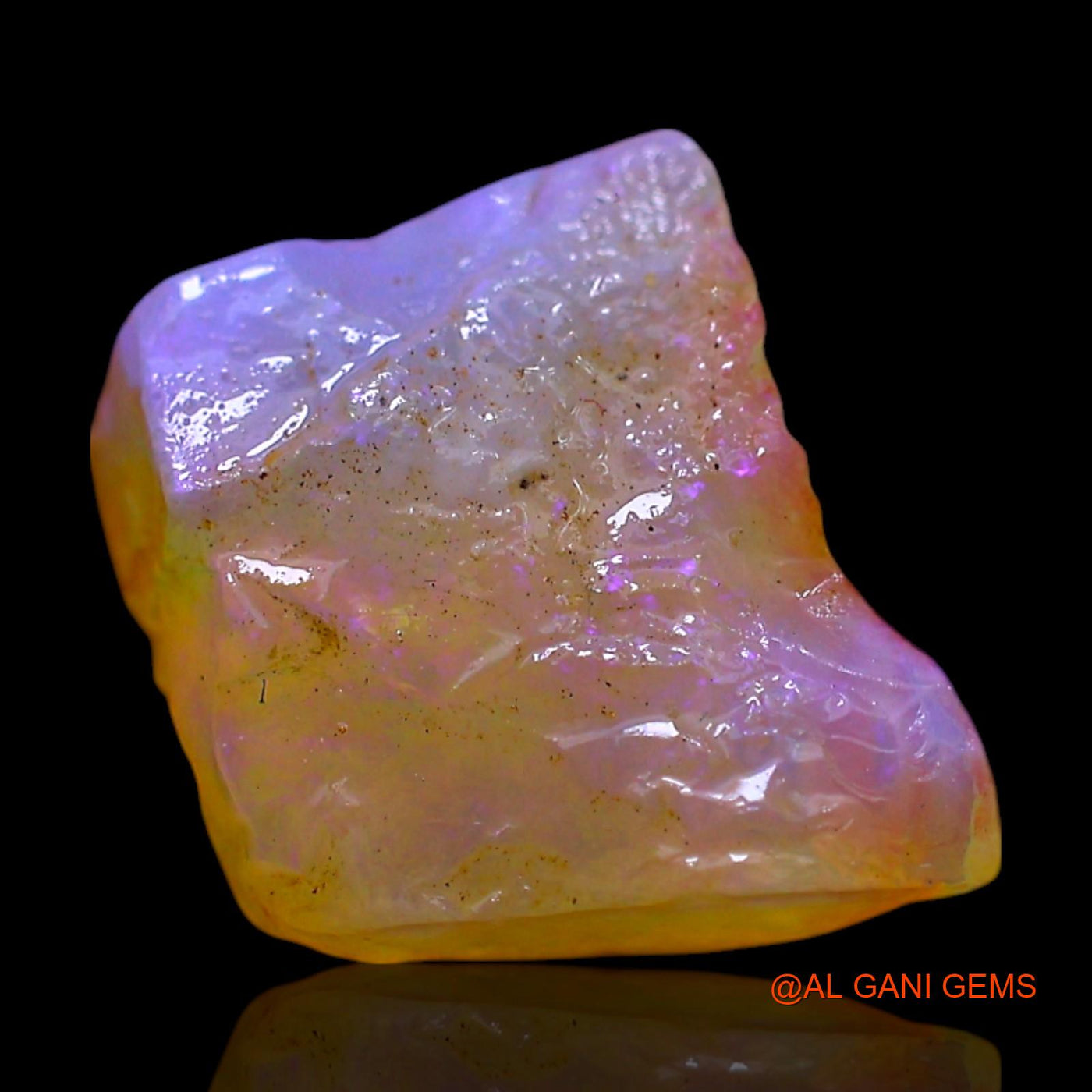 Natural Untreated Fire Opal Loose Gemstone Fancy Rough From Australia 2.00 Cts 9x7x5 mm RF-188