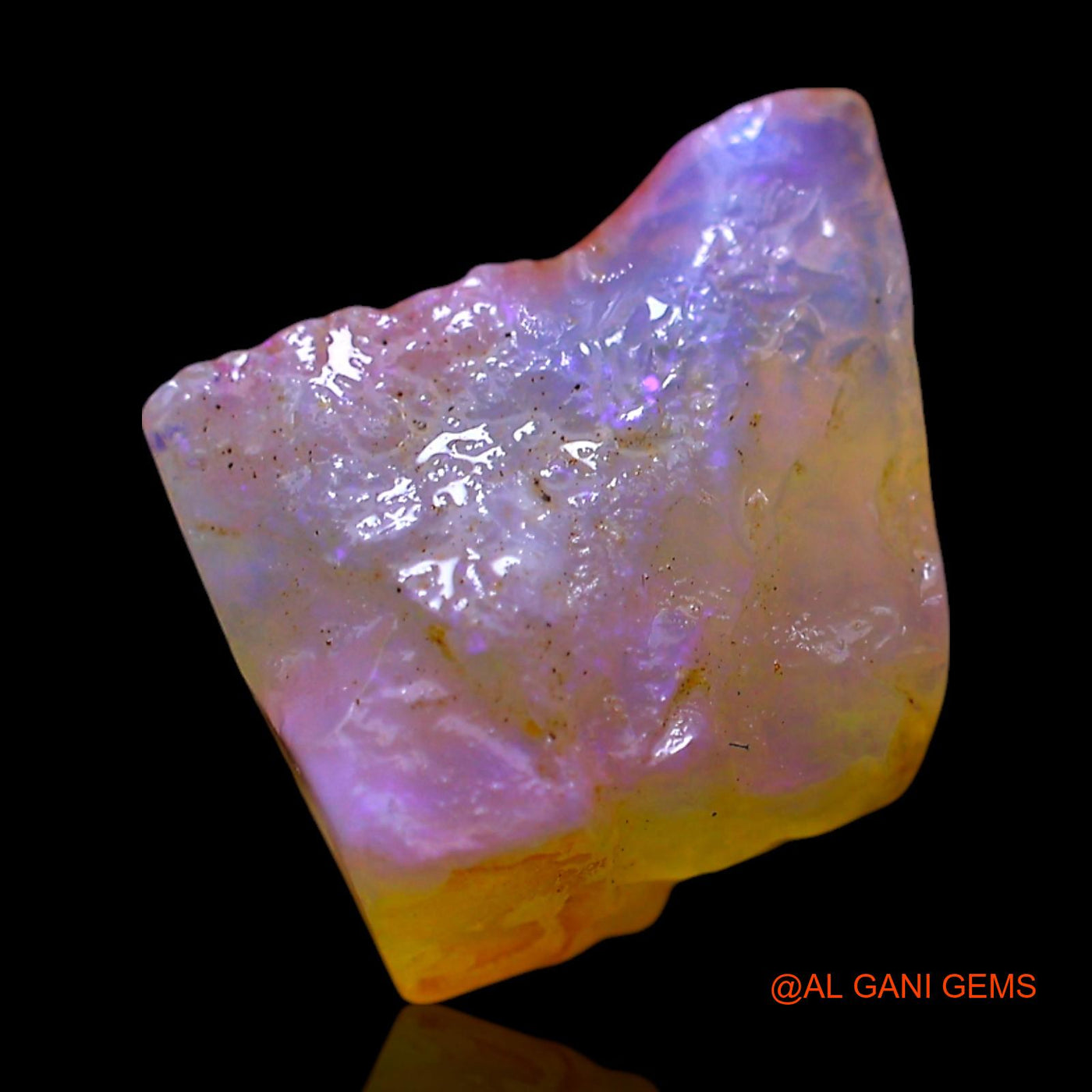 Natural Untreated Fire Opal Loose Gemstone Fancy Rough From Australia 2.00 Cts 9x7x5 mm RF-188
