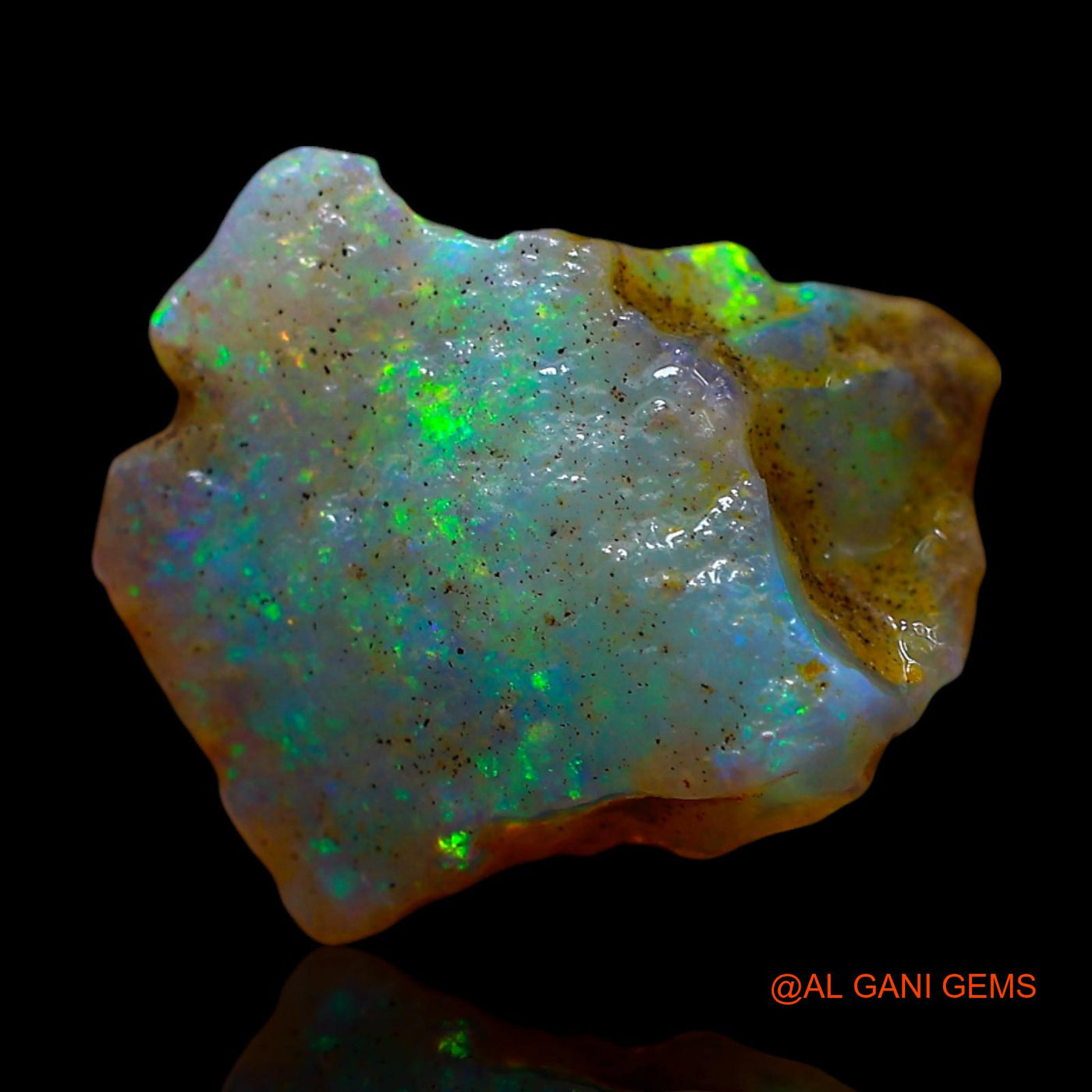 Natural Fire Opal Gemstone 4.00 Cts Loose Fancy Rough From Australia 14x12x5 mm RF-195