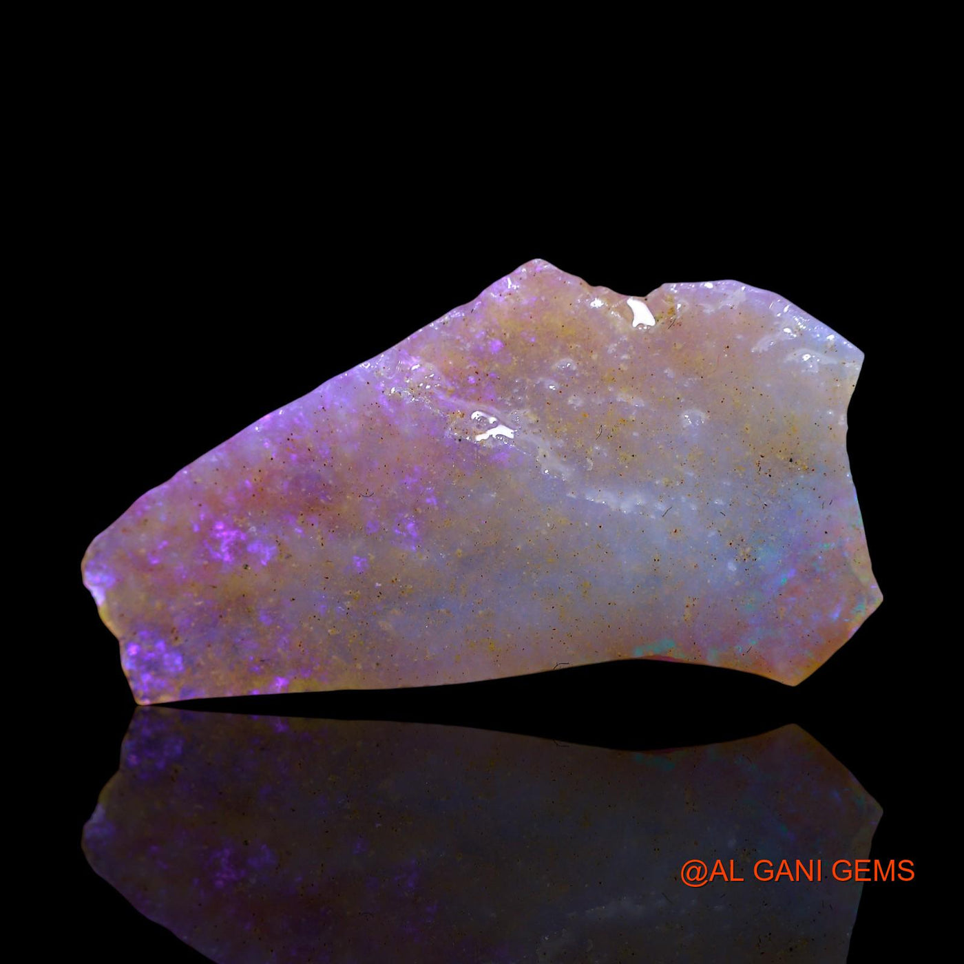 Natural Fire Opal Gemstone 4.00 Cts Loose Fancy Rough From Australia 28x15x2 mm RF-1