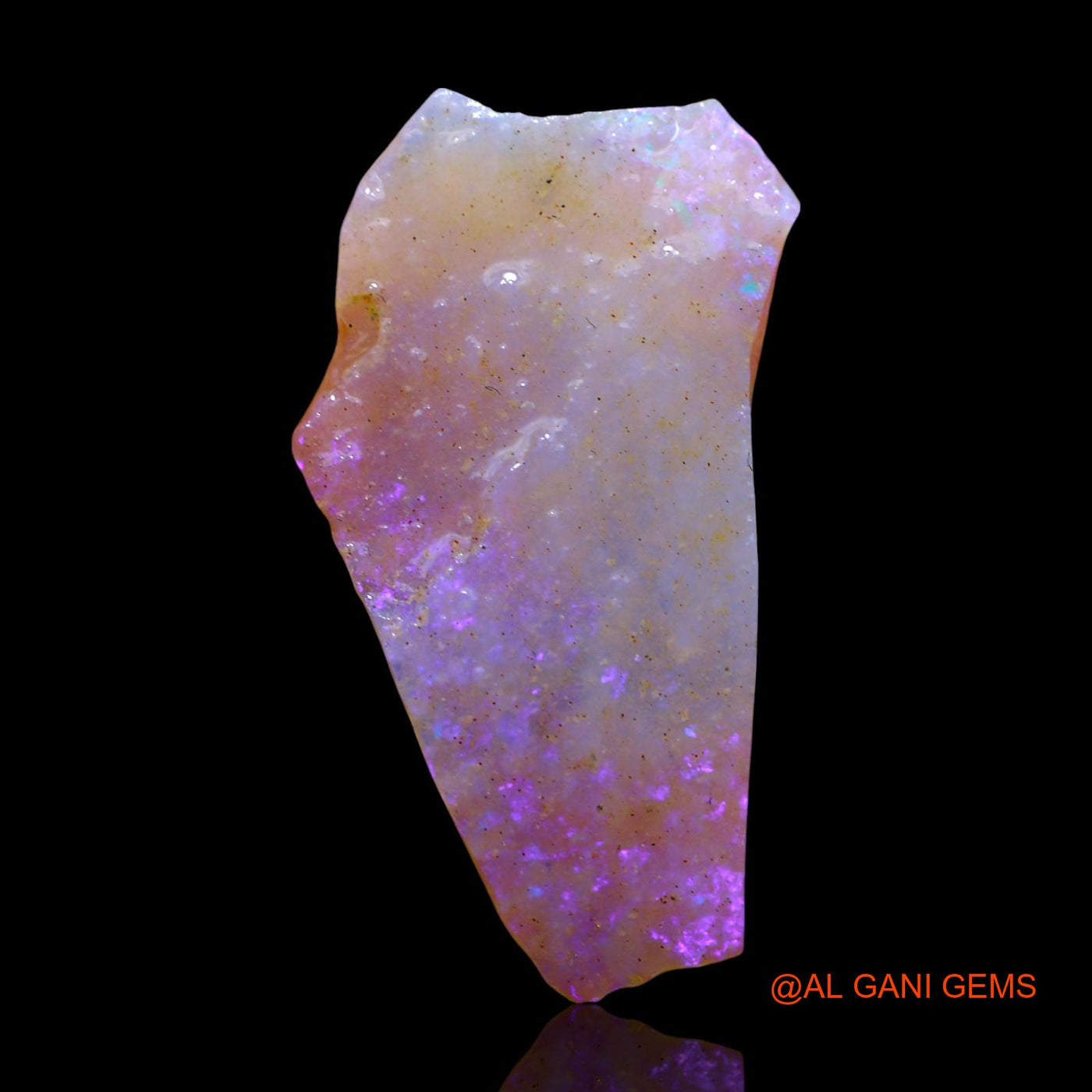 Natural Fire Opal Gemstone 4.00 Cts Loose Fancy Rough From Australia 28x15x2 mm RF-1