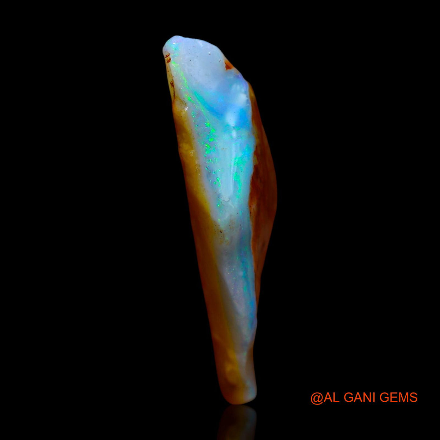 Natural Untreated Fire Opal Loose Gemstone Fancy Rough From Australia 6.00 Cts 25x13x5 mm RF-205