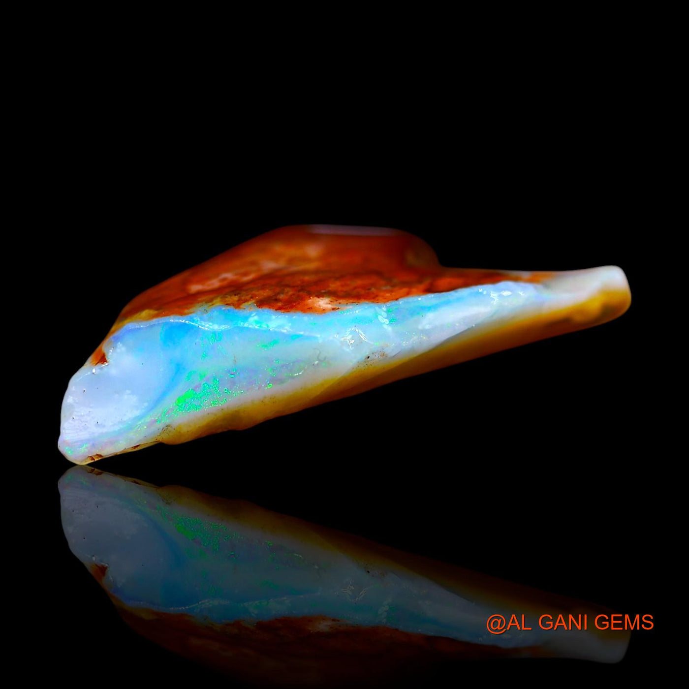 Natural Untreated Fire Opal Loose Gemstone Fancy Rough From Australia 6.00 Cts 25x13x5 mm RF-205