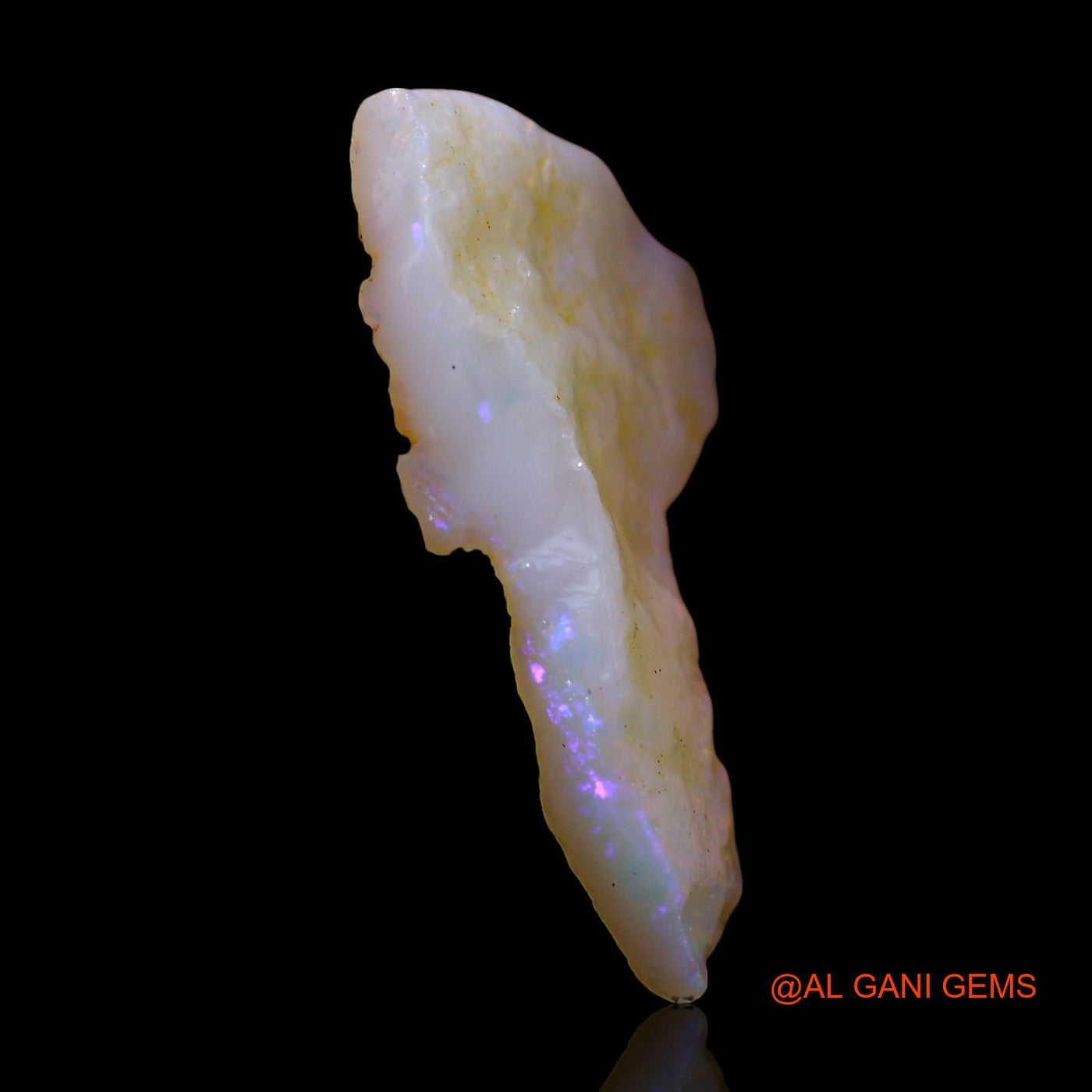 Natural Fire Opal Gemstone 2.00 Cts Loose Fancy Rough From Australia 22x11x3 mm RF-212