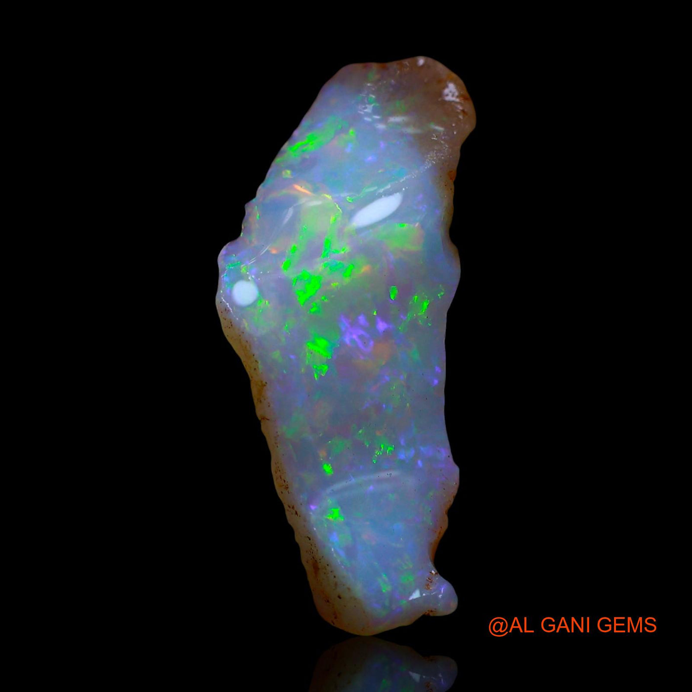 Natural Fire Opal Gemstone 3.00 Cts Loose Fancy Rough From Australia 20x8x5 mm RF-213