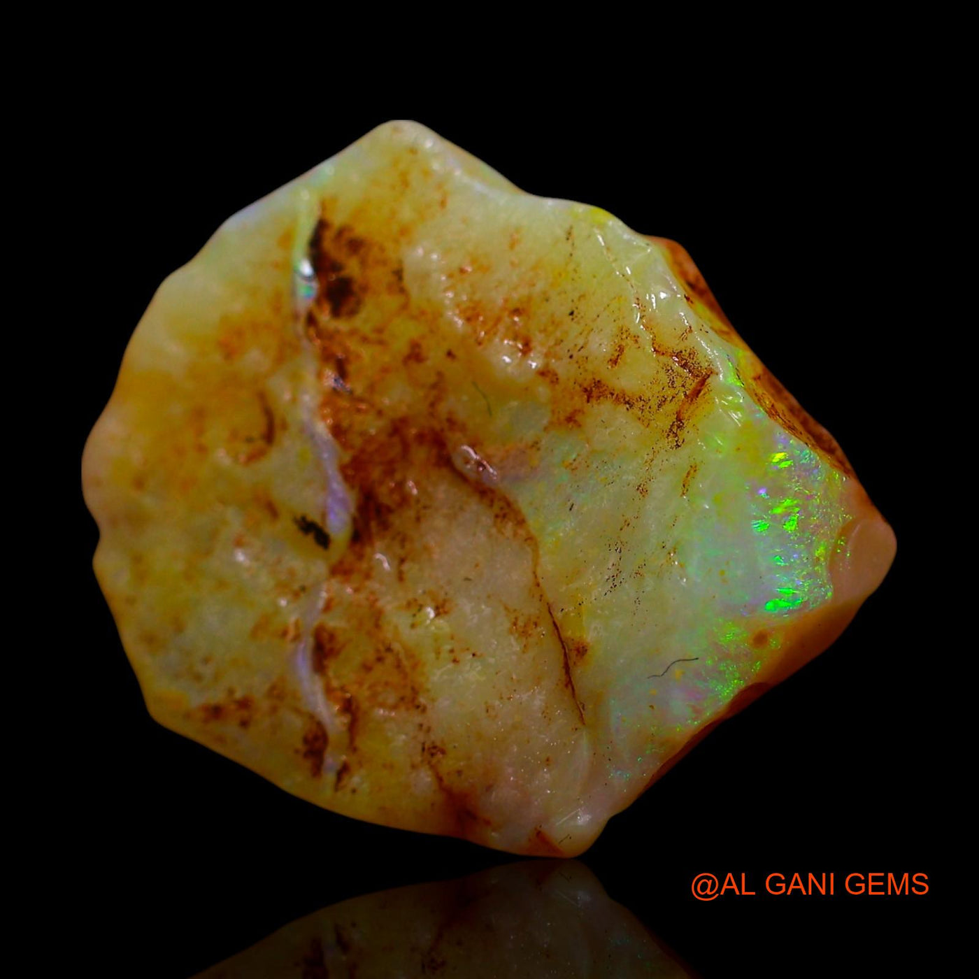 5.00 Cts Natural Australian Fire Opal Loose Gemstone Fancy Rough 18x14x4 mm RF-218
