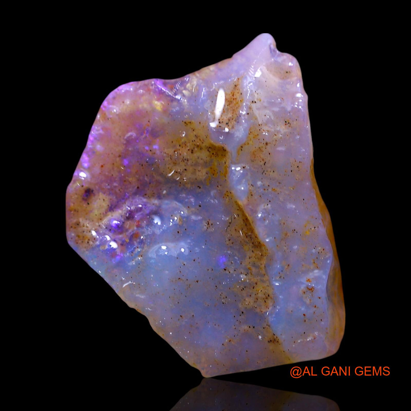 Natural Untreated Fire Opal Loose Gemstone Fancy Rough From Australia 4.00 Cts 17x13x3 mm RF-224
