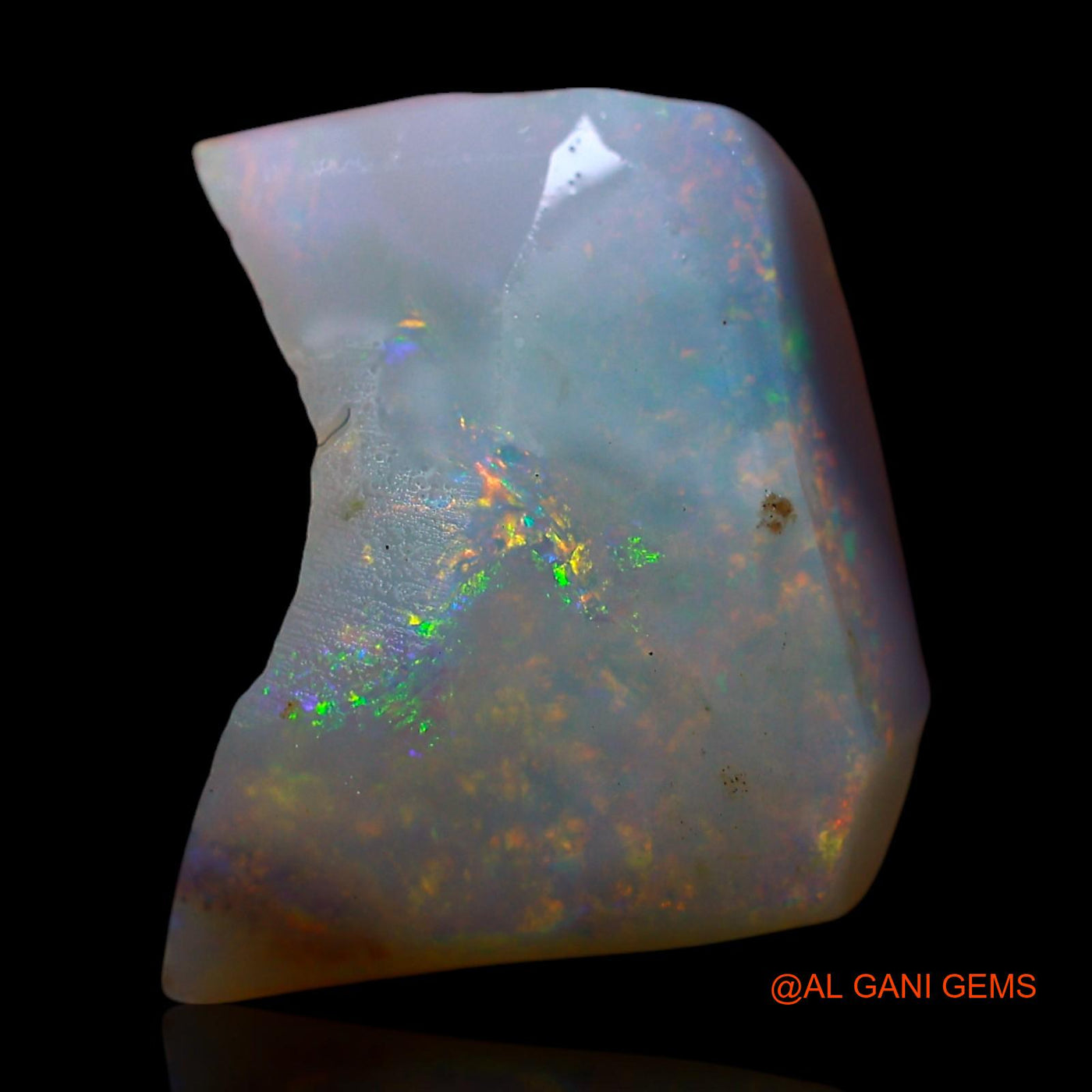 Natural Untreated Fire Opal Loose Gemstone Fancy Rough From Australia 4.00 Cts 14x12x4 mm RF-231