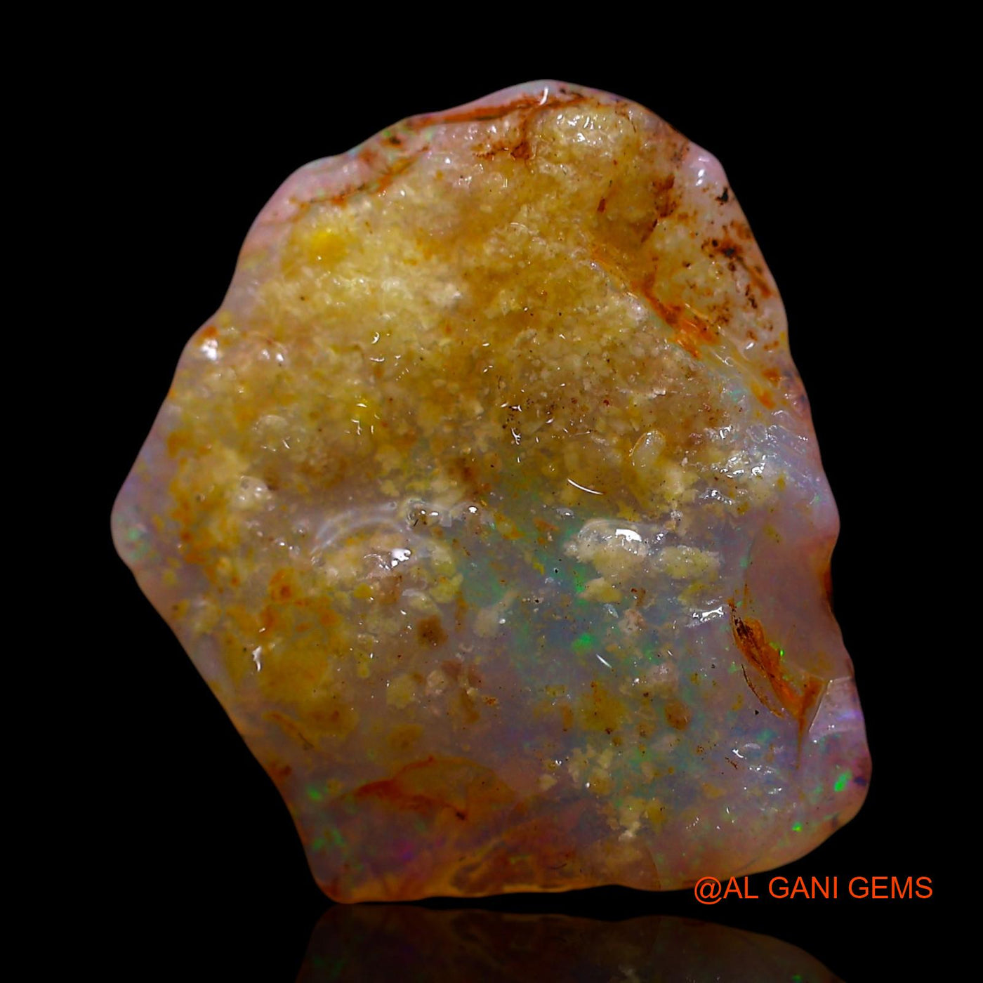 4.00 Cts Natural Australian Fire Opal Loose Gemstone Fancy Rough 16x14x4 mm RF-234