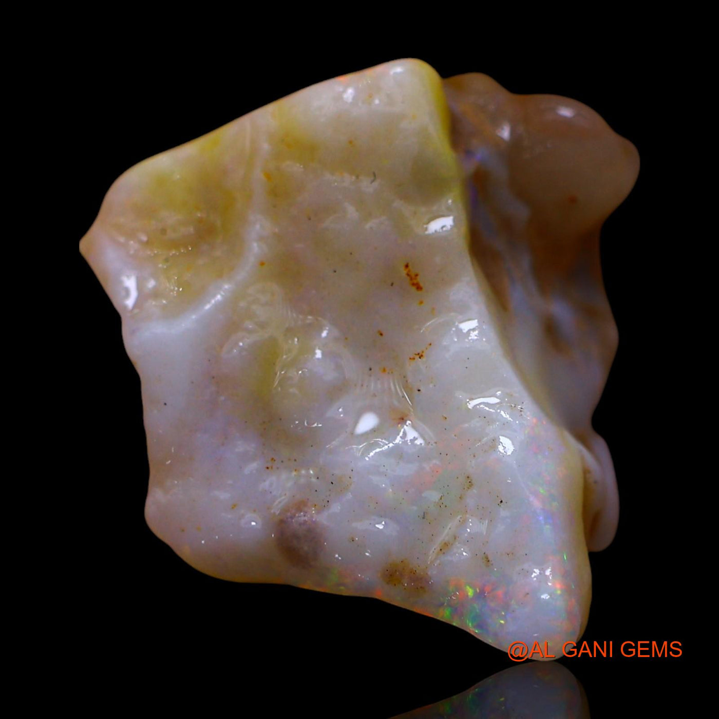 7.00 Cts Natural Australian Fire Opal Loose Gemstone Fancy Rough 16x14x8 mm RF-239
