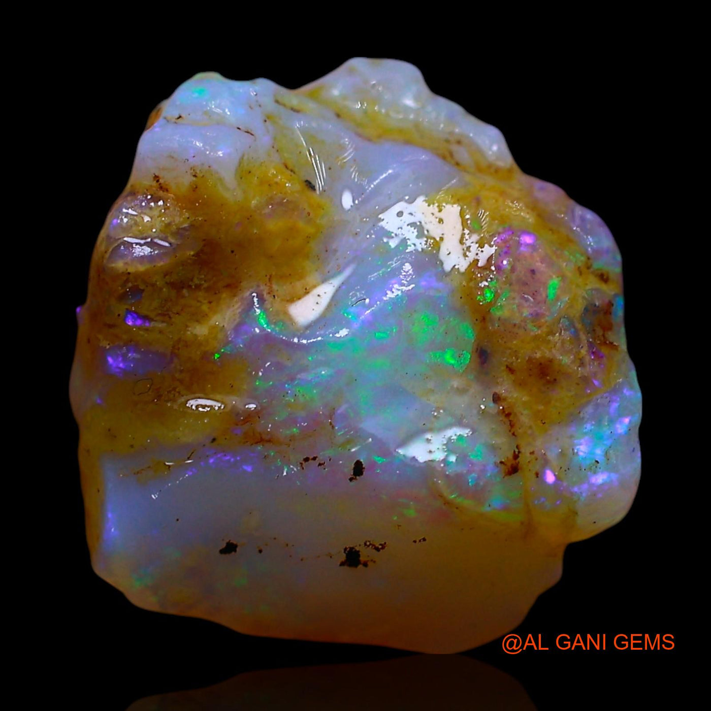 Natural Untreated Fire Opal Loose Gemstone Fancy Rough From Australia 5.00 Cts 14x12x5 mm RF-244