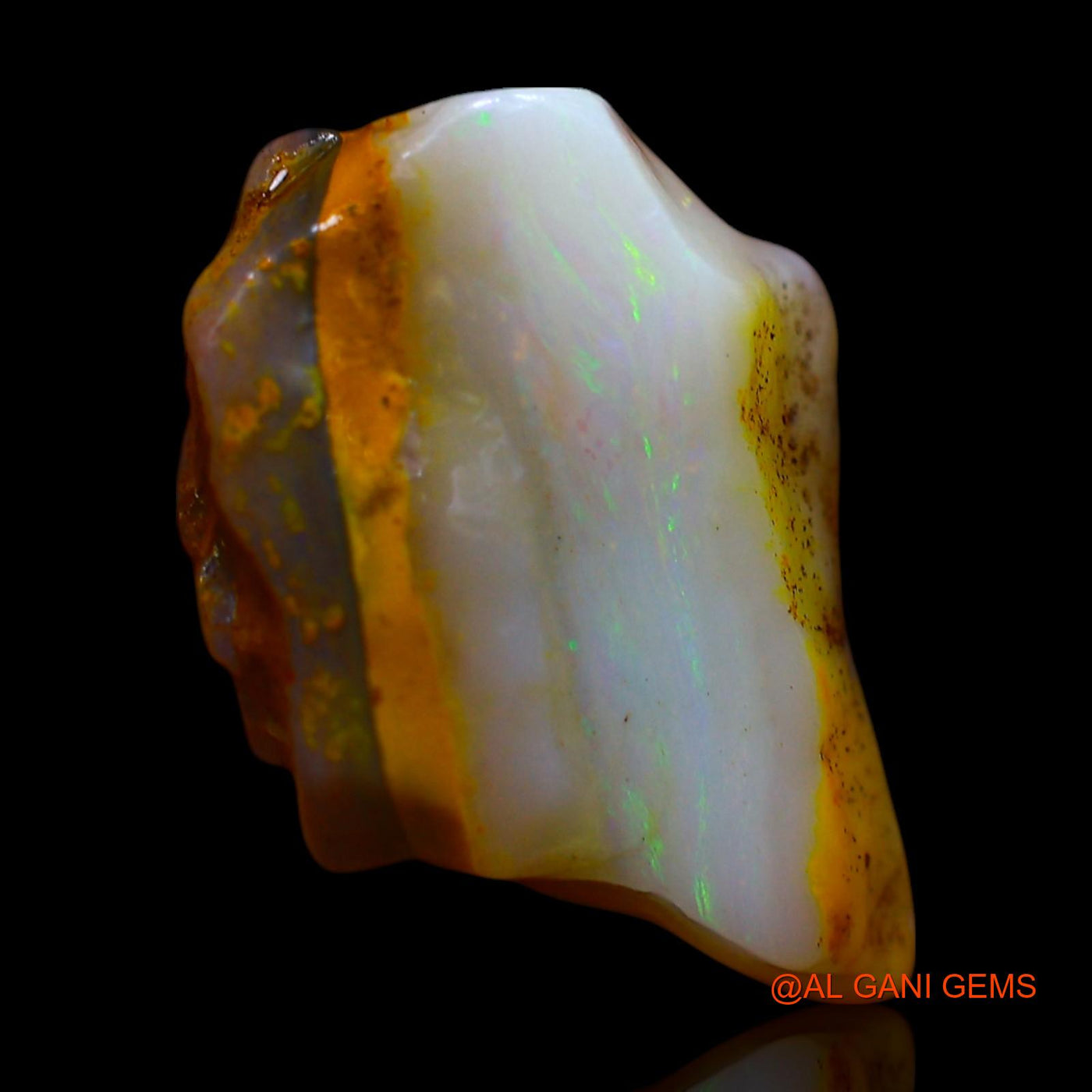 Natural Untreated Fire Opal Loose Gemstone Fancy Rough From Australia 7.00 Cts 17x10x8 mm RF-245
