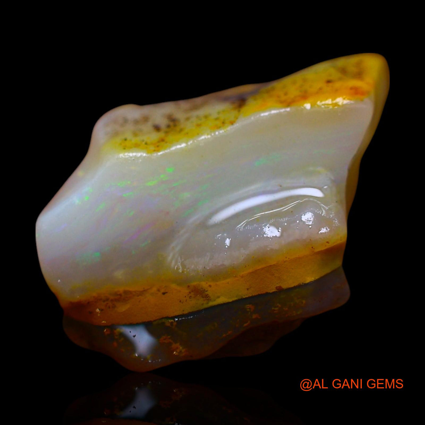 Natural Untreated Fire Opal Loose Gemstone Fancy Rough From Australia 7.00 Cts 17x10x8 mm RF-245