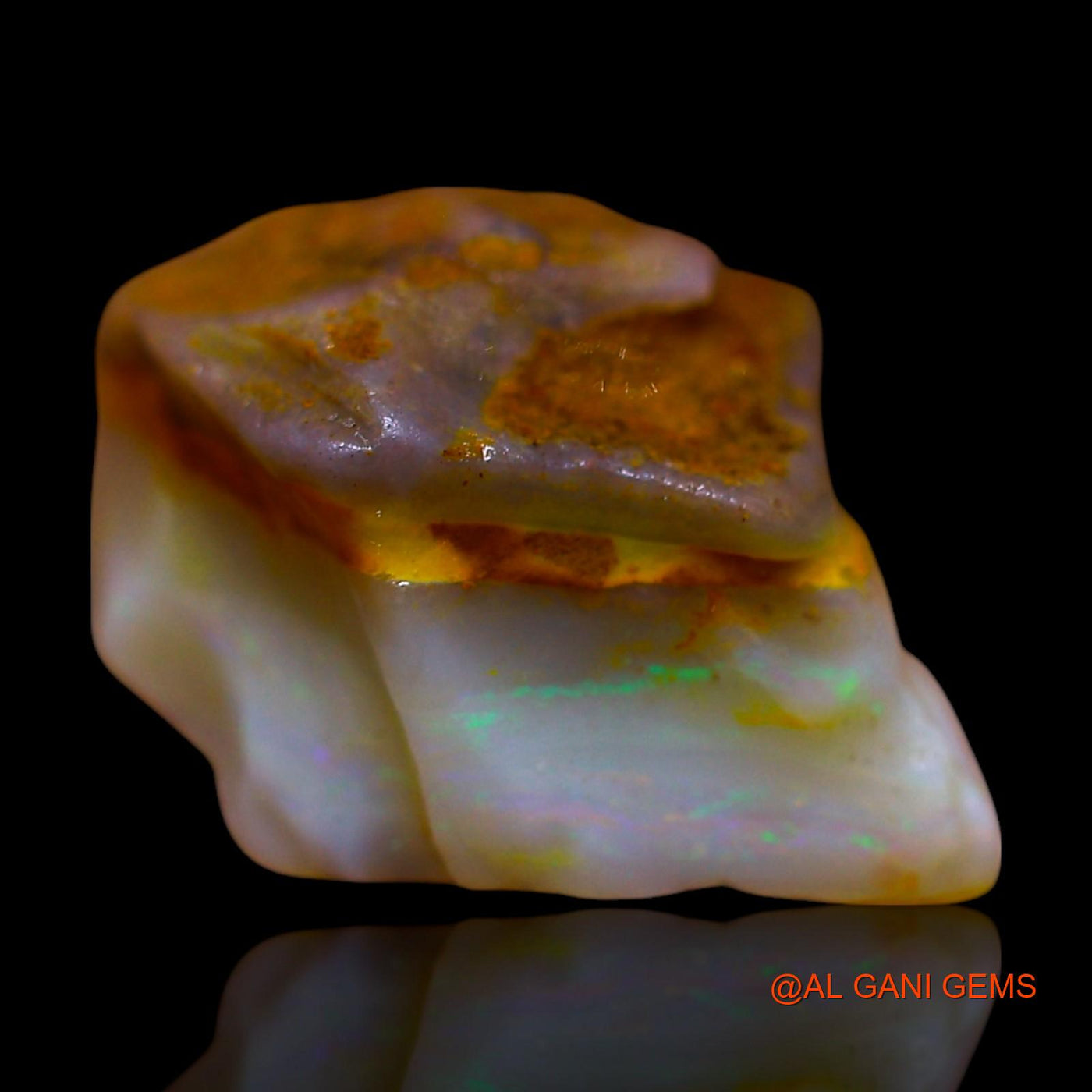 Natural Untreated Fire Opal Loose Gemstone Fancy Rough From Australia 7.00 Cts 17x10x8 mm RF-245