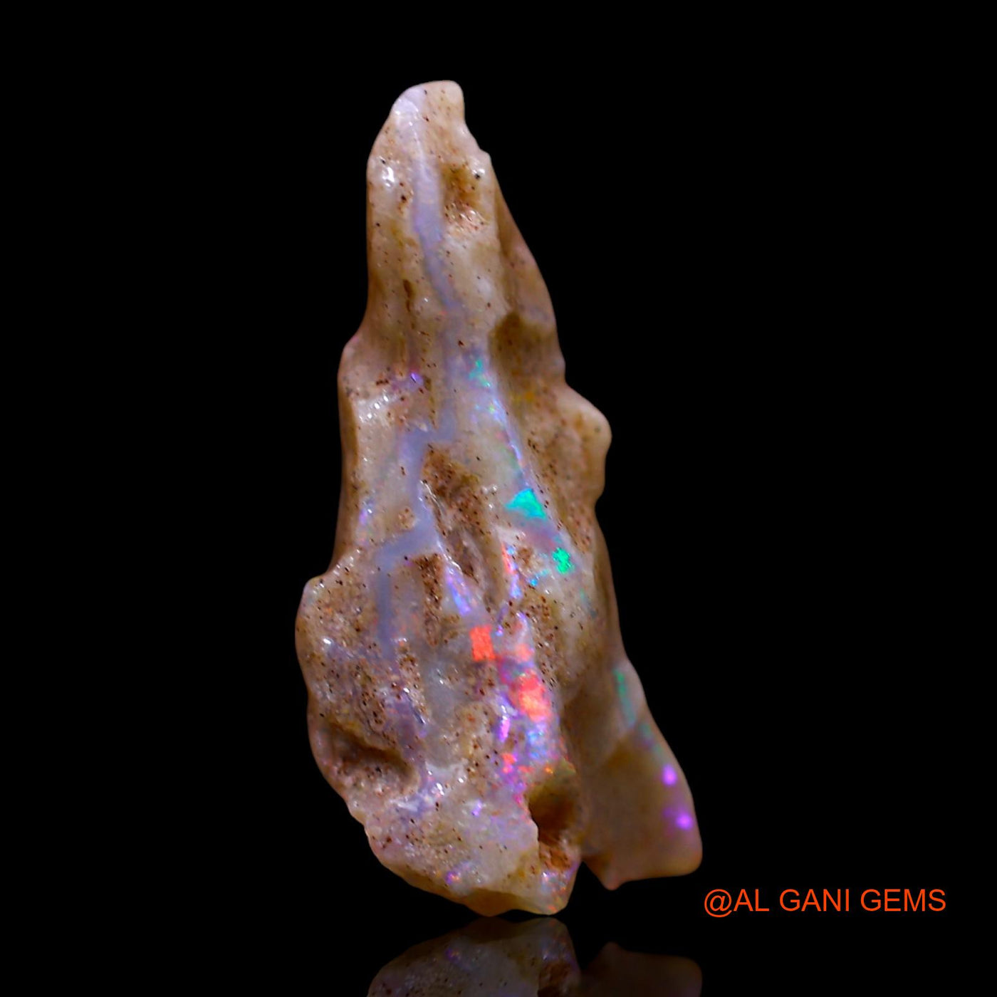 Natural Untreated Fire Opal Loose Gemstone Fancy Rough From Australia 4.00 Cts 17x9x7 mm RF-263