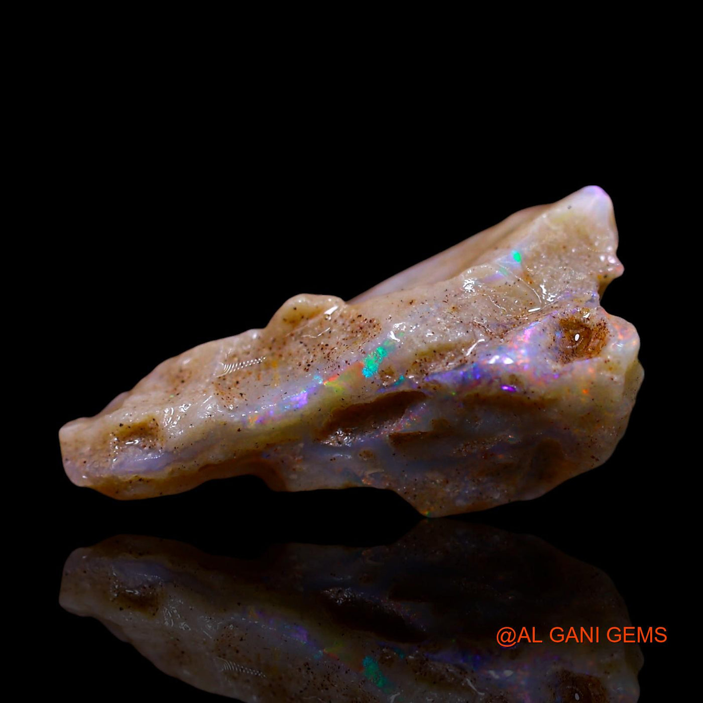 Natural Untreated Fire Opal Loose Gemstone Fancy Rough From Australia 4.00 Cts 17x9x7 mm RF-263