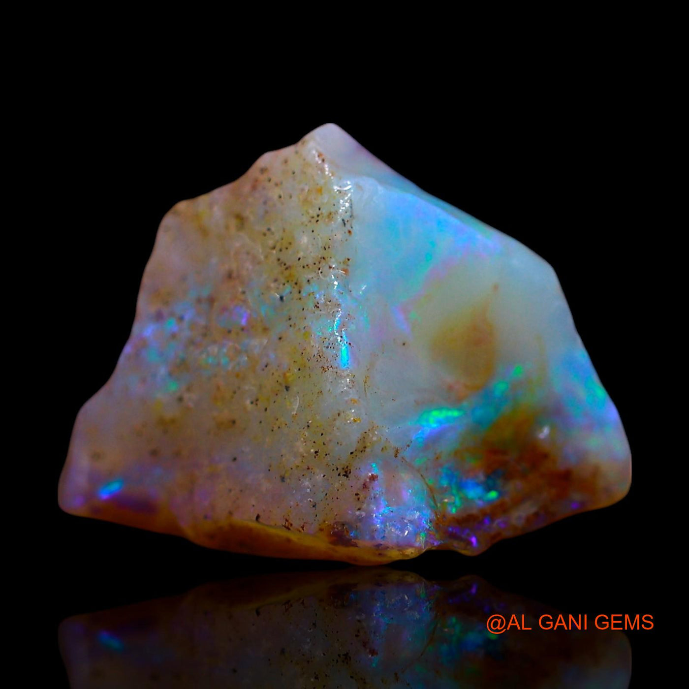 Natural Untreated Fire Opal Loose Gemstone Fancy Rough From Australia 5.00 Cts 15x11x8 mm RF-266